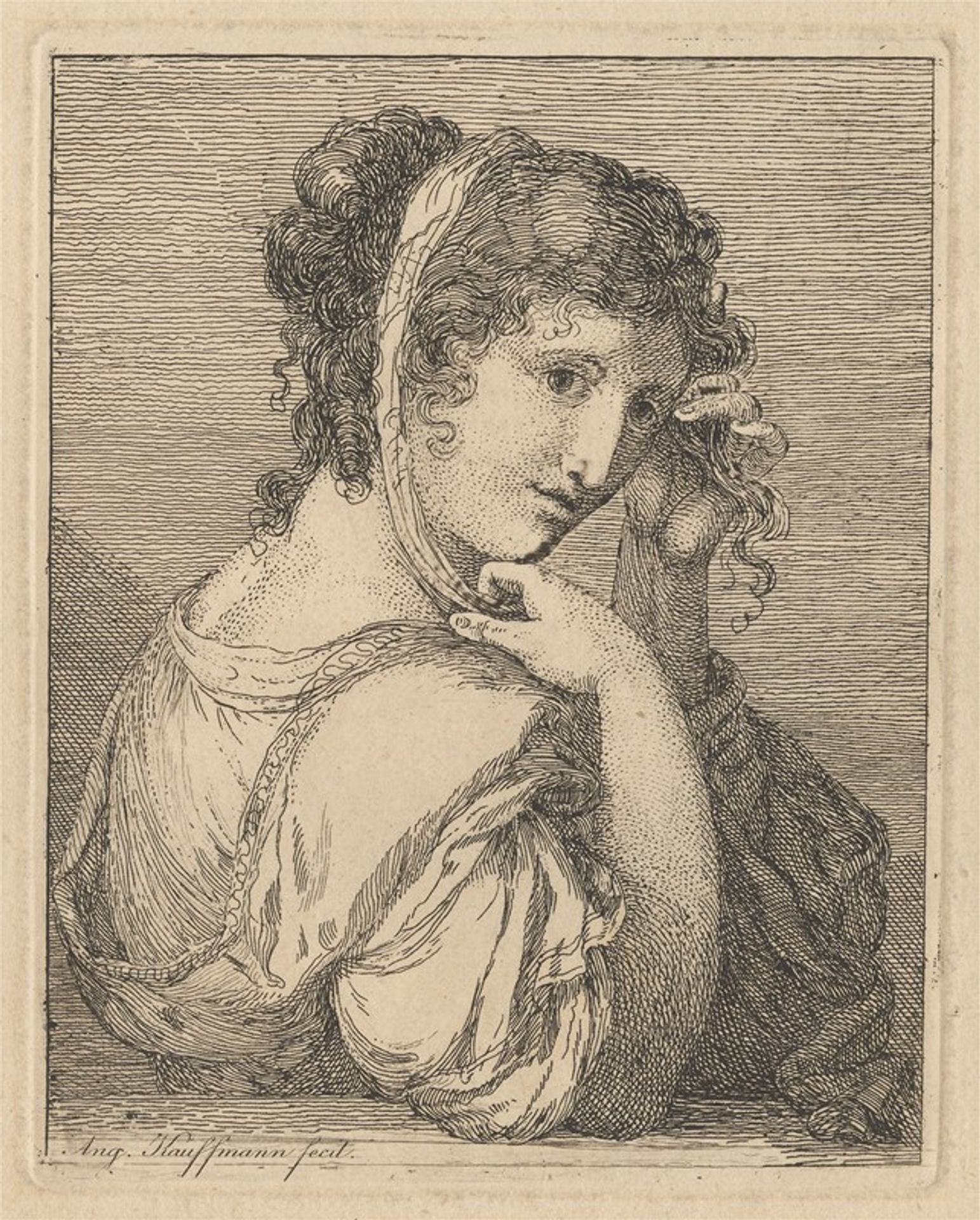 Woman Weeping Beside an Urn by Angelica Kauffmann