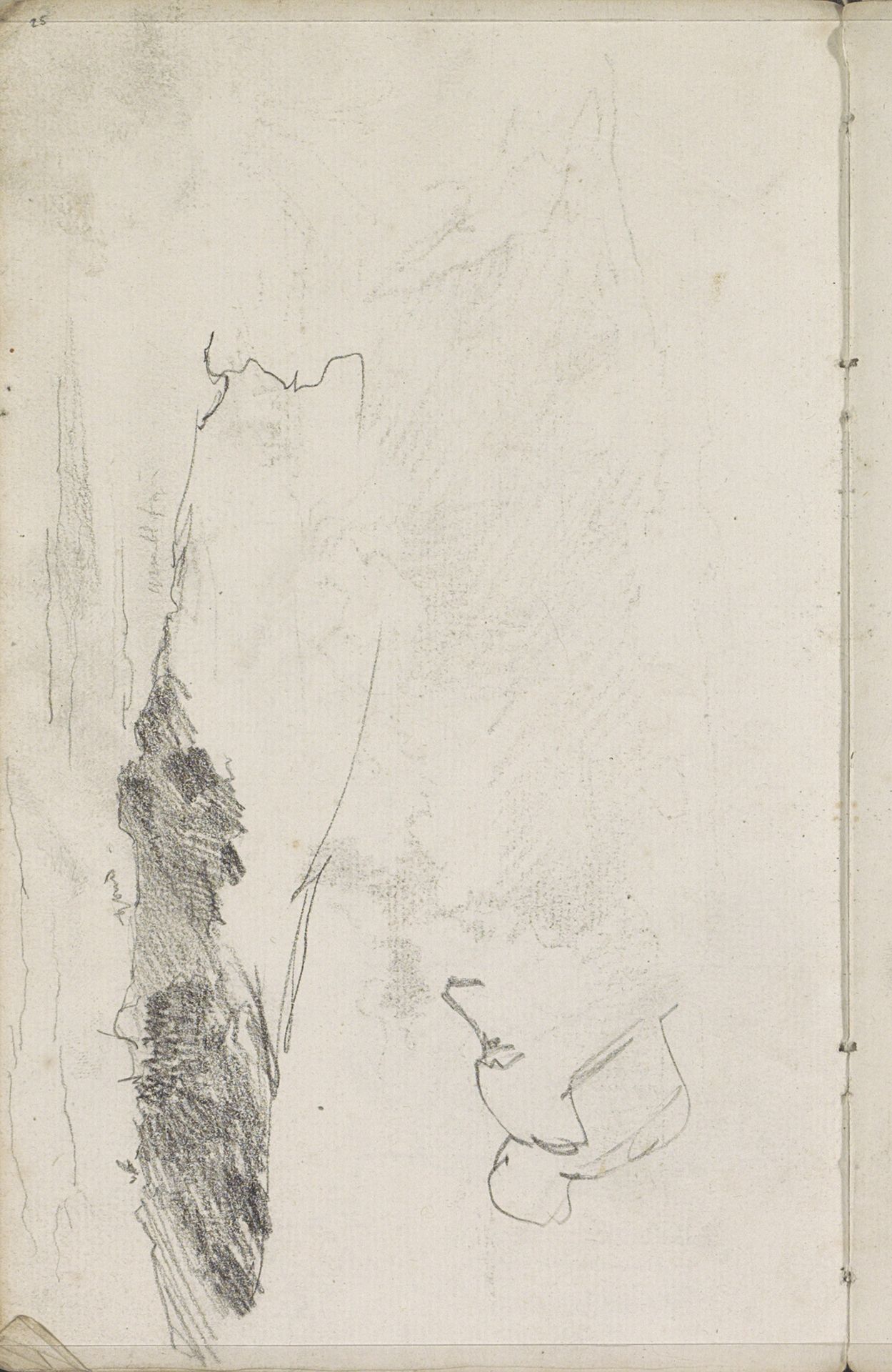 Duinlandschap en een hoofd, in profiel by George Hendrik Breitner