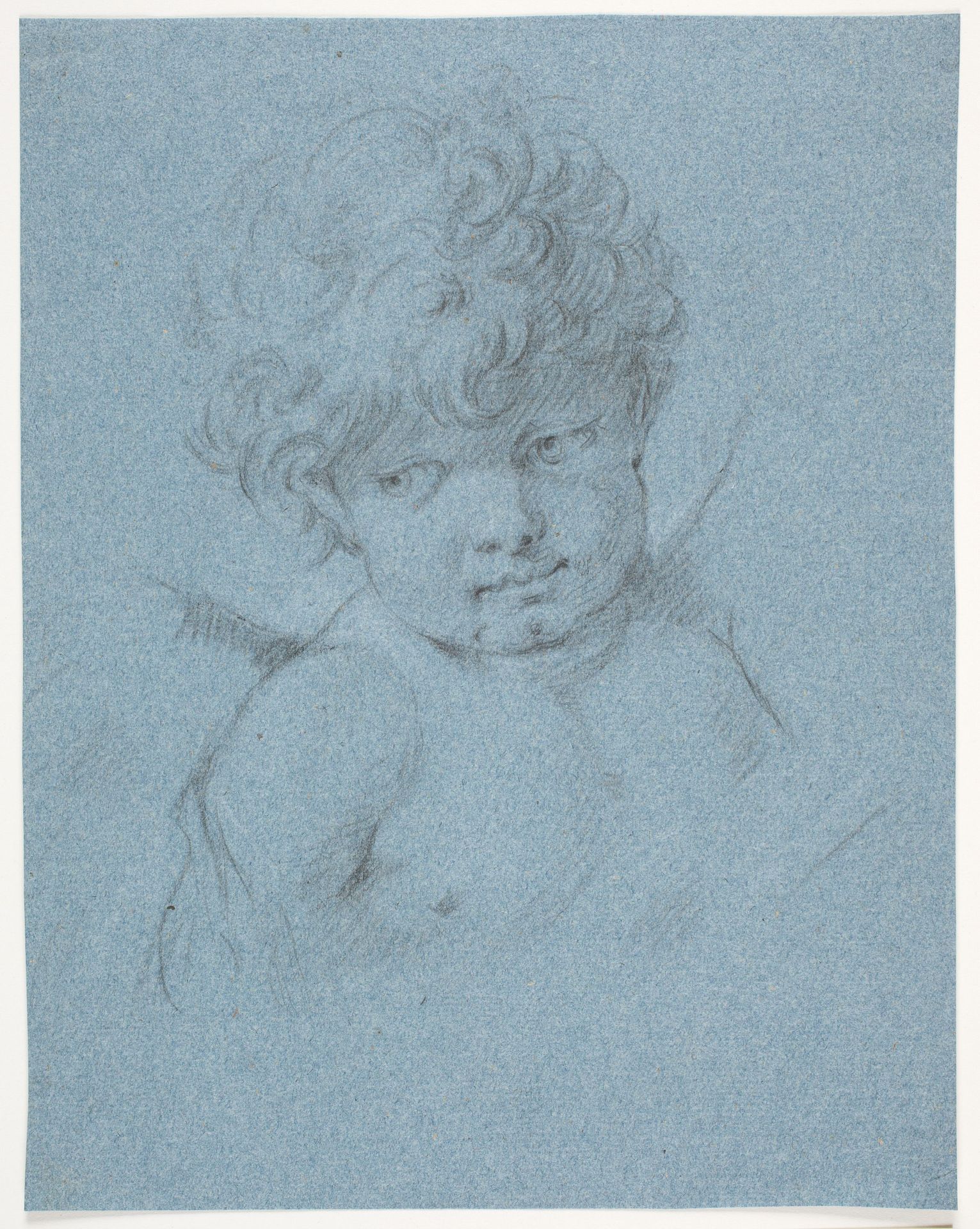 Vinget engel? Amor? Brystbillede by Jacques François Joseph Saly