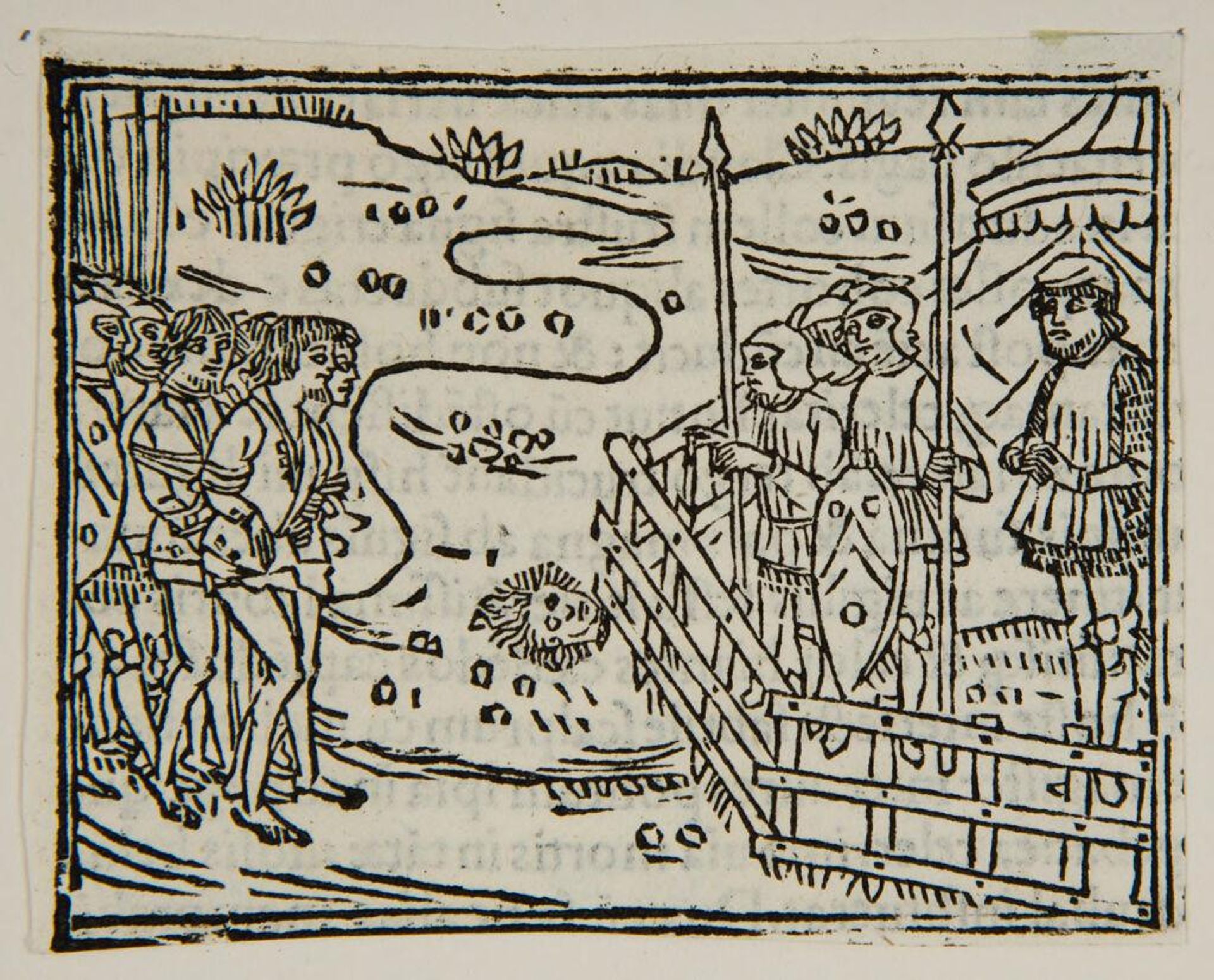 Book XXVII.51.  Hasdrubal defeated by Marcus Livius and Cladius Nero; his head is thrown before African prisoners {Tertiae Decadis Liber Septimus p. CLVIII} by Anonymous