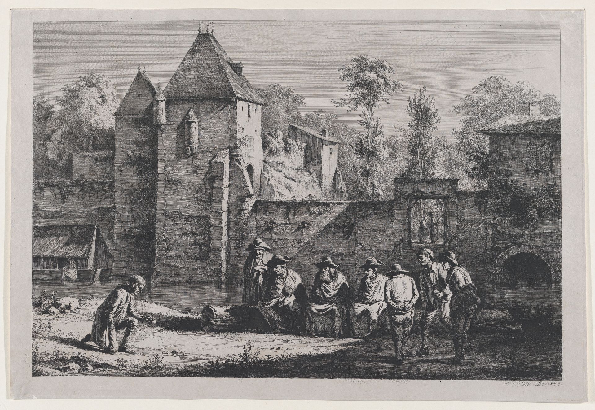 The Old Gate of Vaise, Lyon by Jean Jacques de Boissieu