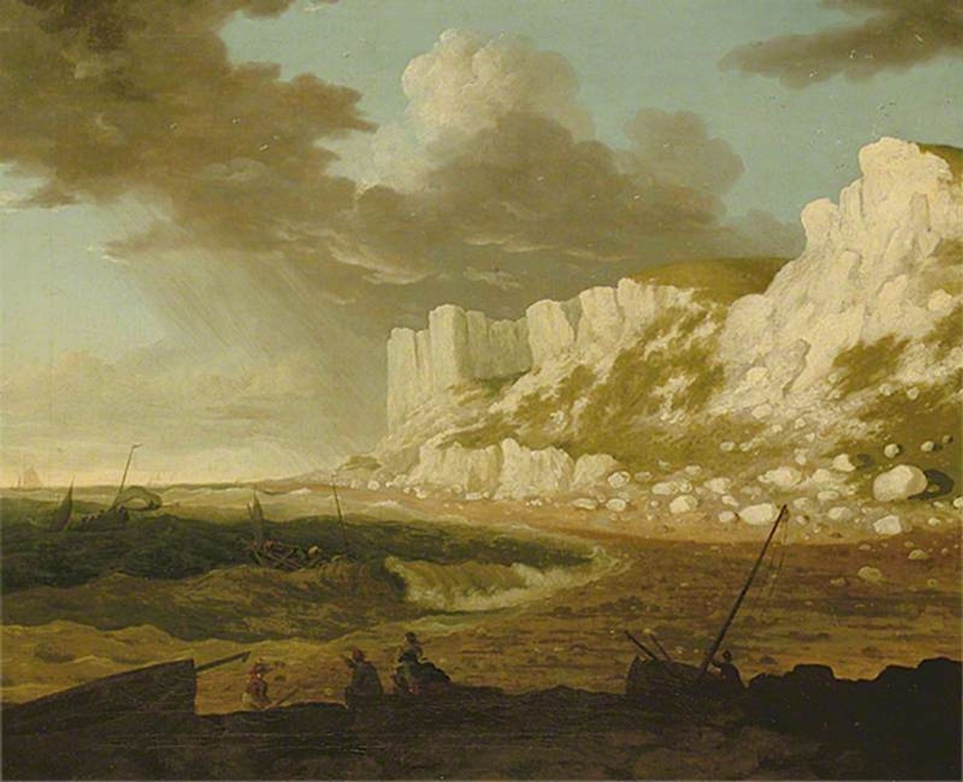 Coast Scene with Approaching Storm by Thomas Jones