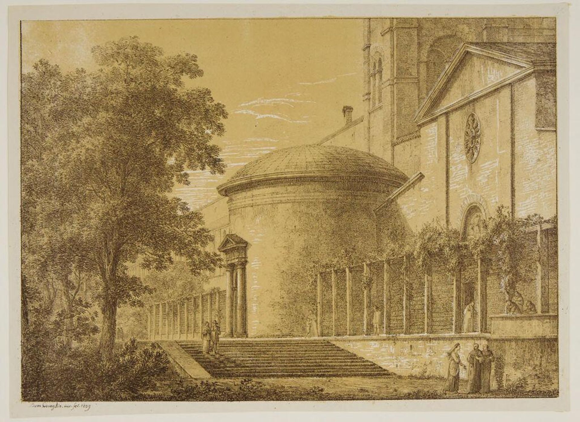 Side View of a Romanesque Church by Domenico Quaglio