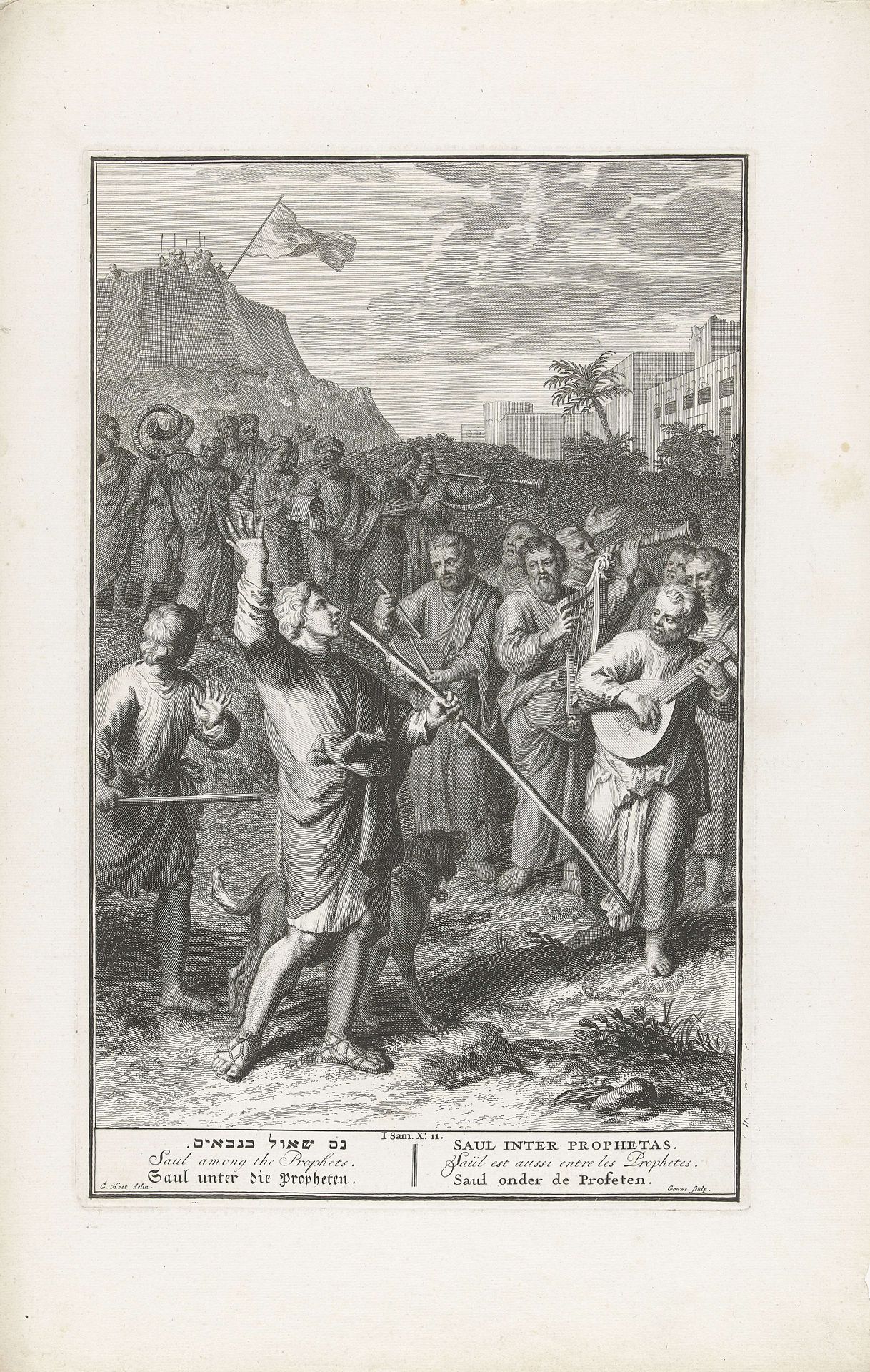 Saul te midden van de profeten by Gilliam van der Gouwen