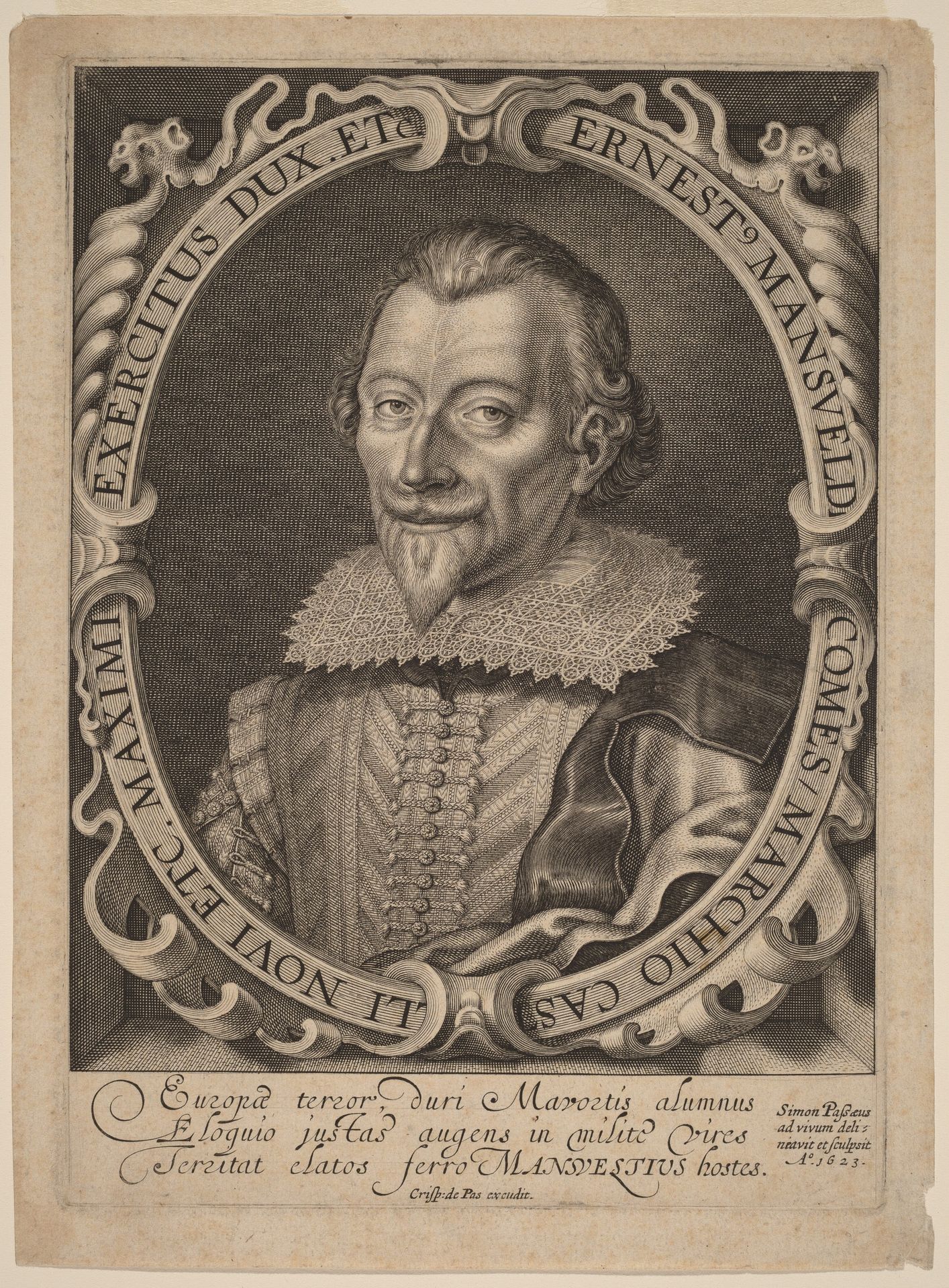 Count Ernest Mansfeld by Simon van de Passe