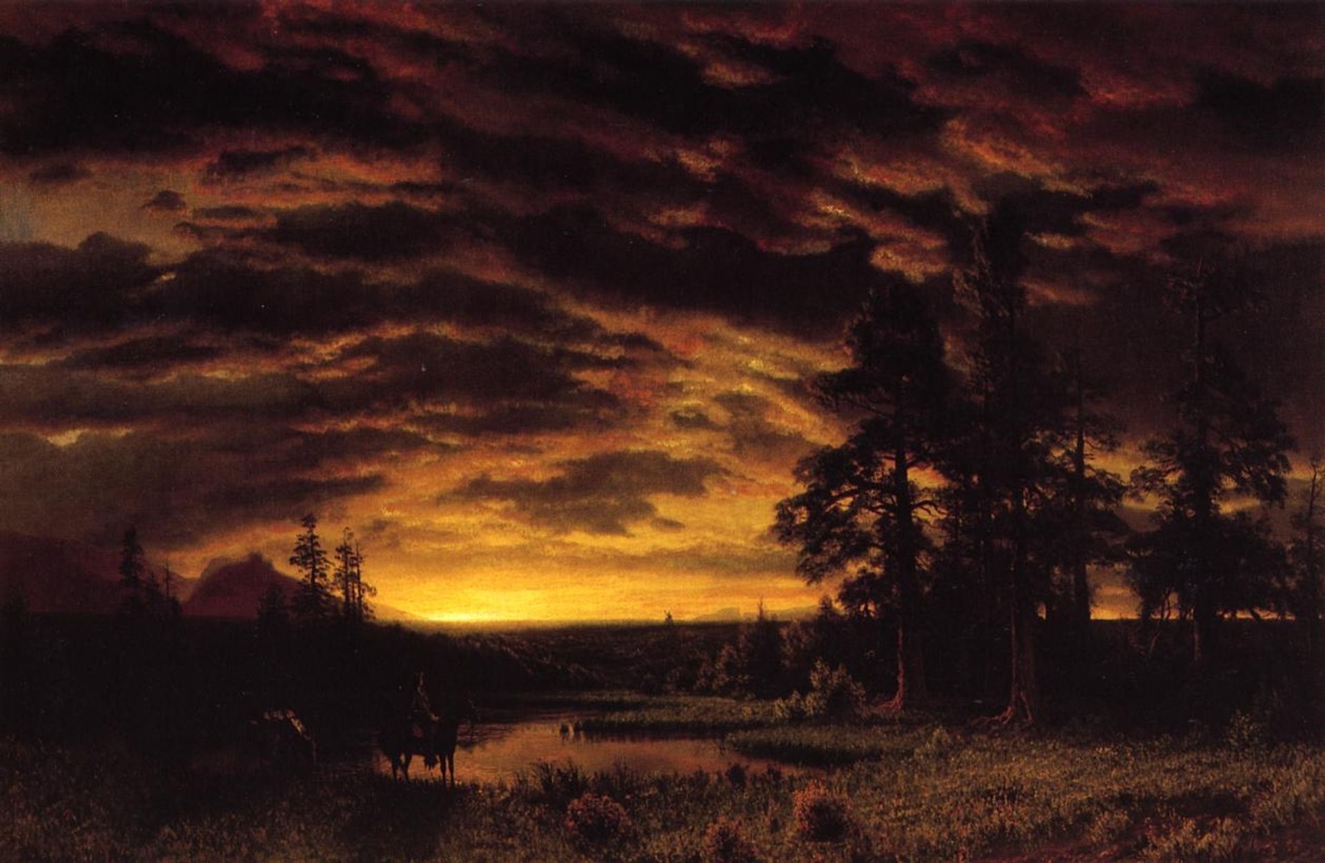 Evening on the Prarie by Albert Bierstadt