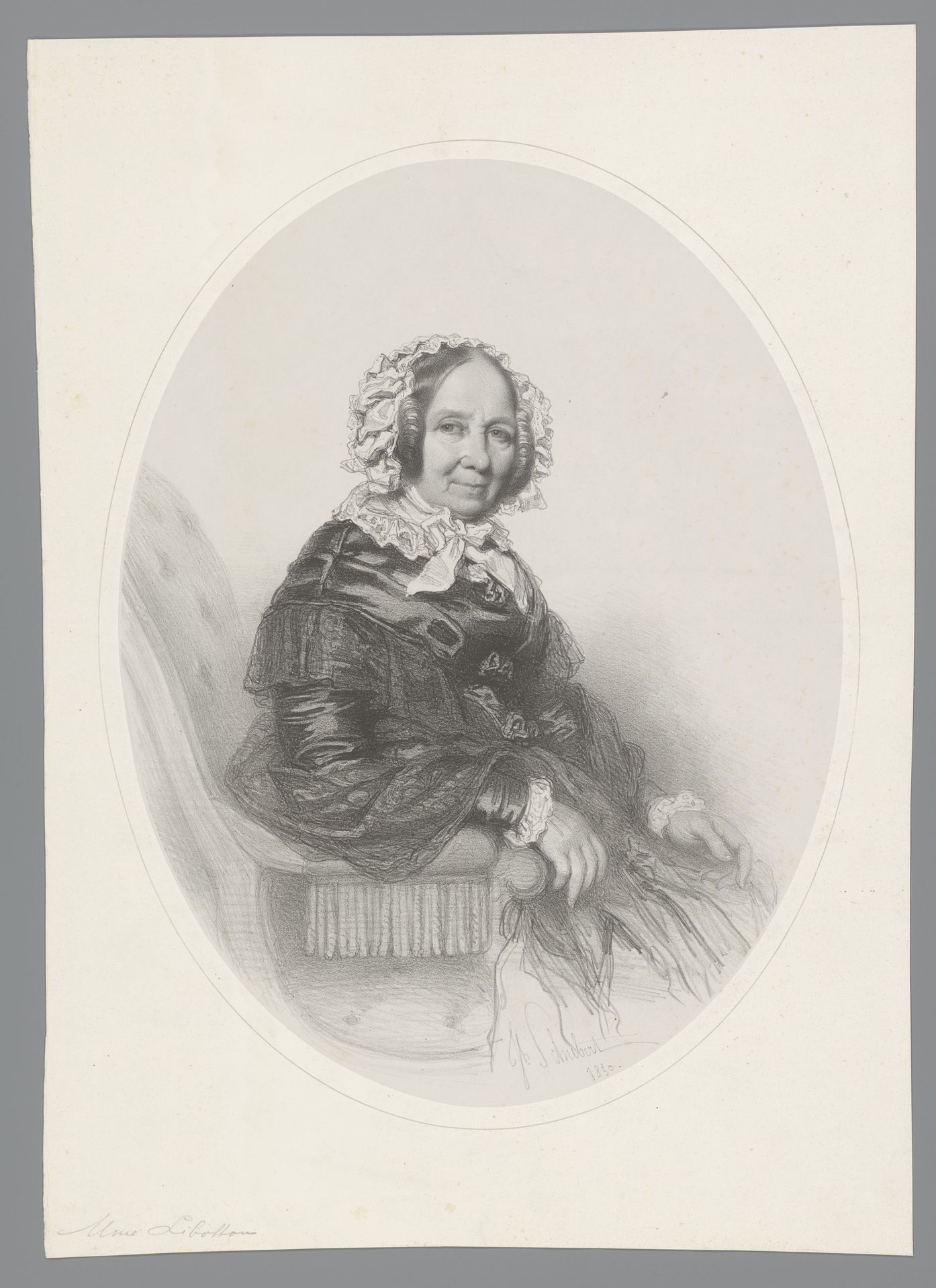 Portret van mevrouw Libotton by Joseph Schubert