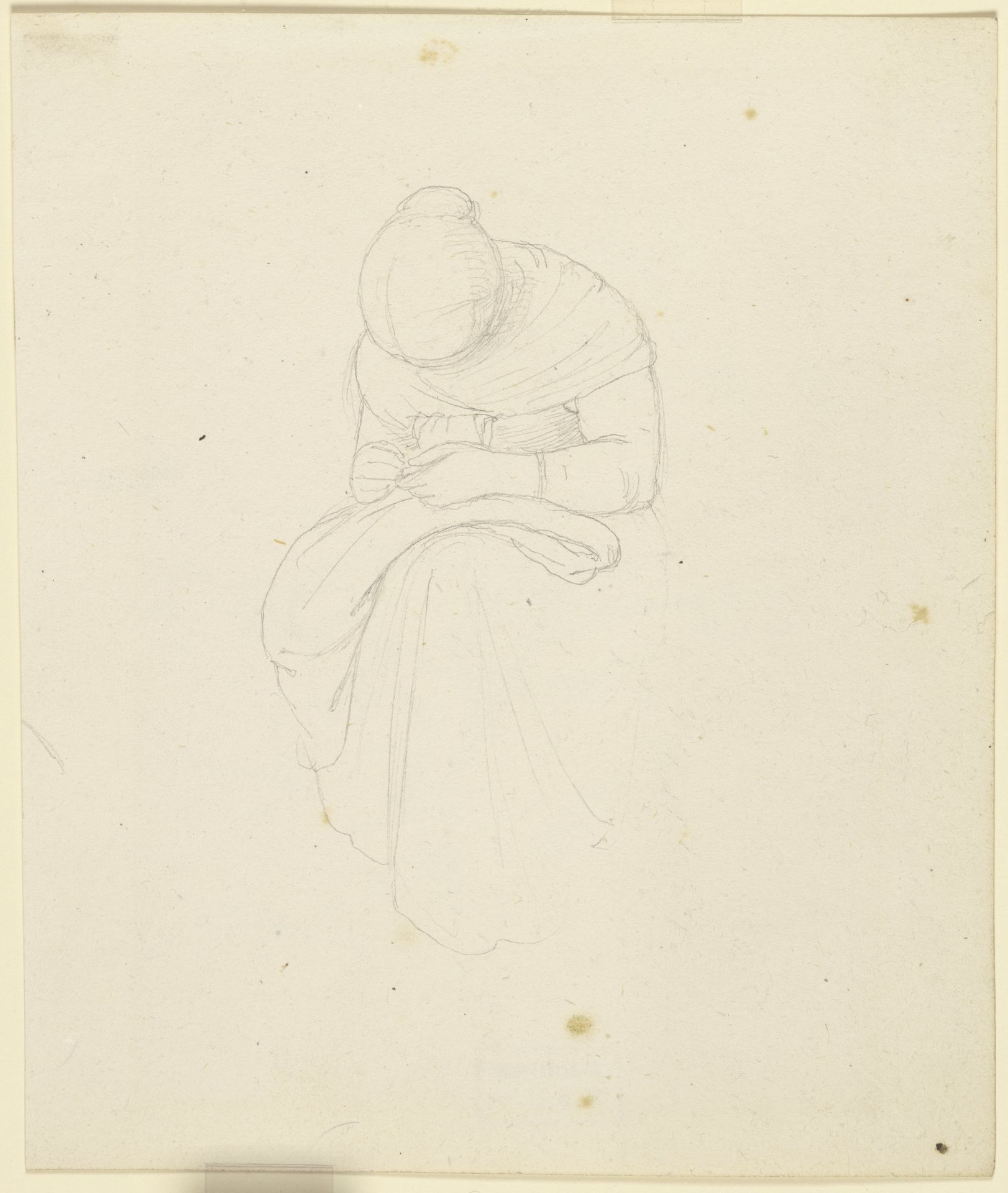 Sewing girl by Fritz Bamberger