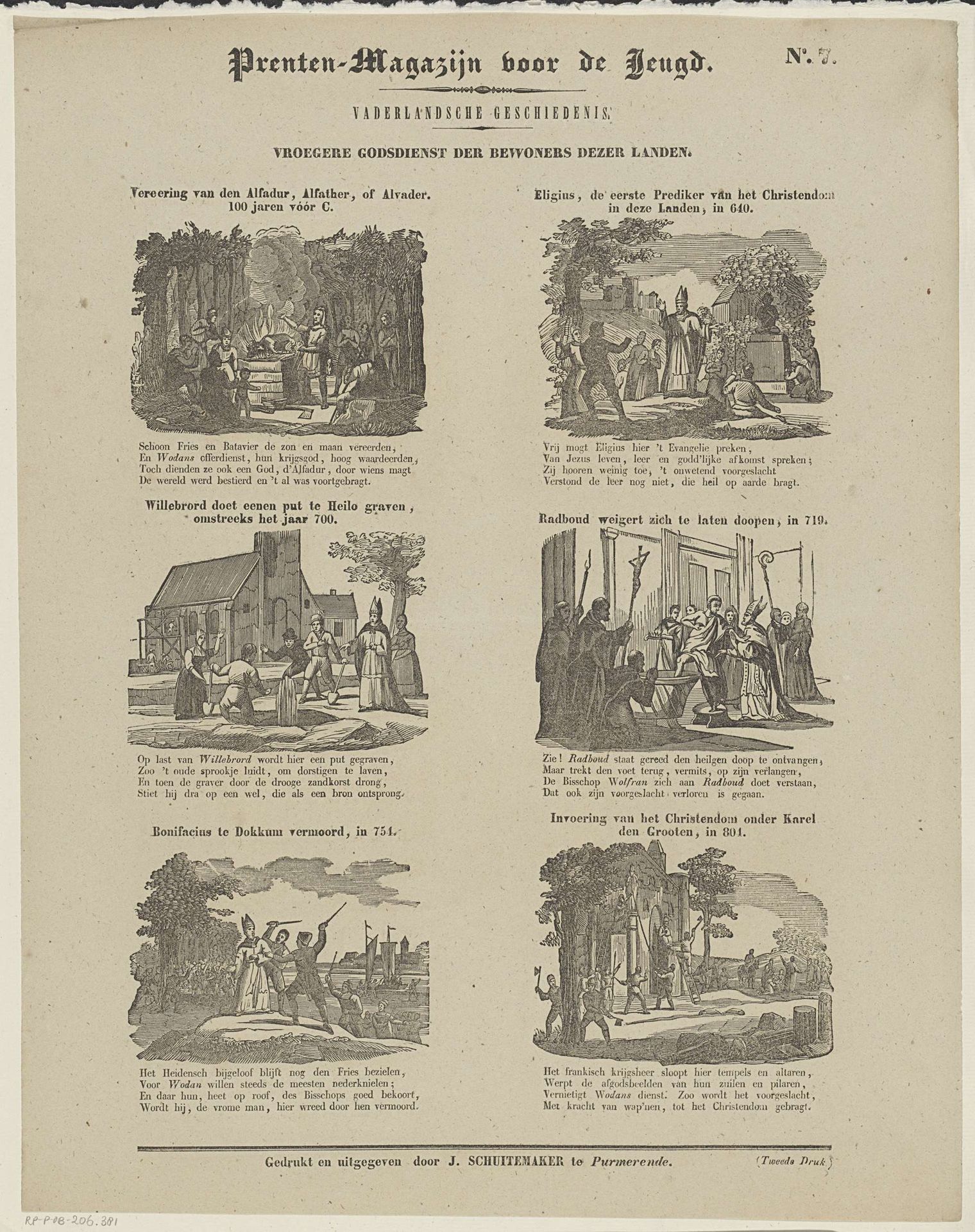 Vroegere godsdienst der bewoners dezer landen by Jan Schuitemaker