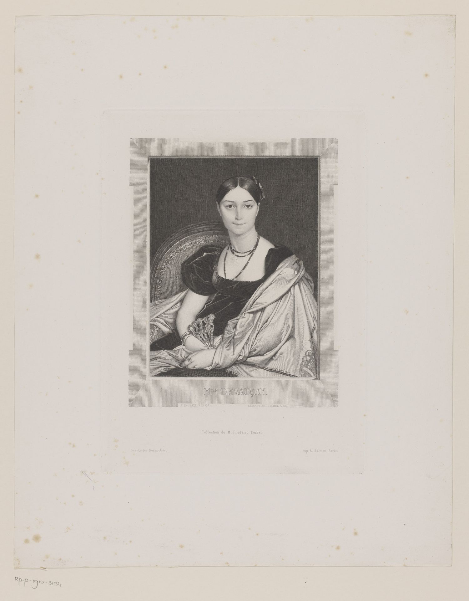 Portret van Antonia Duvauçey de Nittis by Léopold Flameng