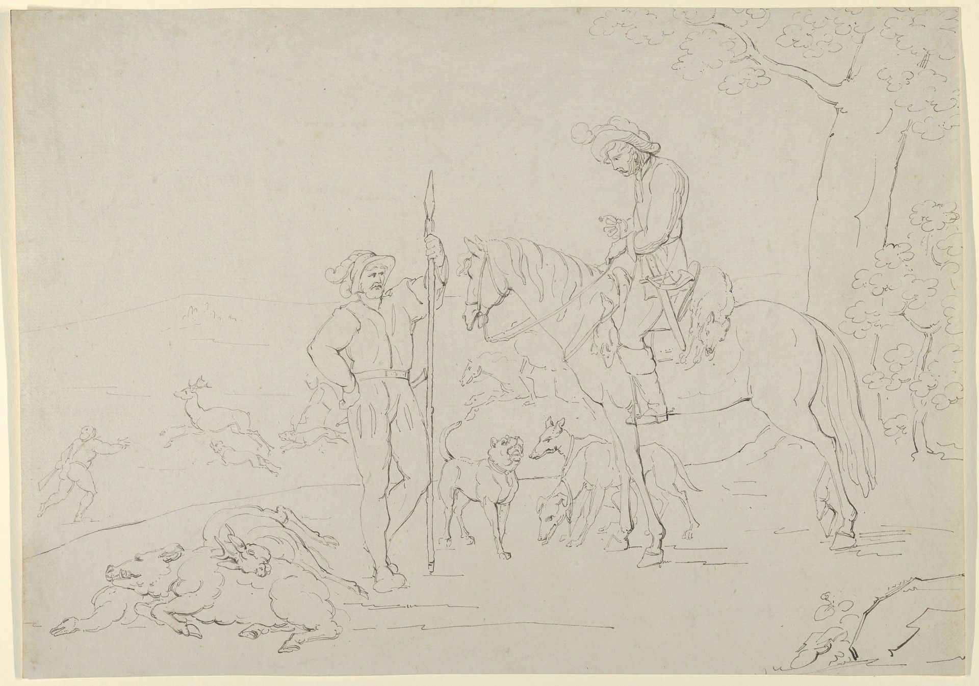 Medieval Hunting Scene by Franz Pforr