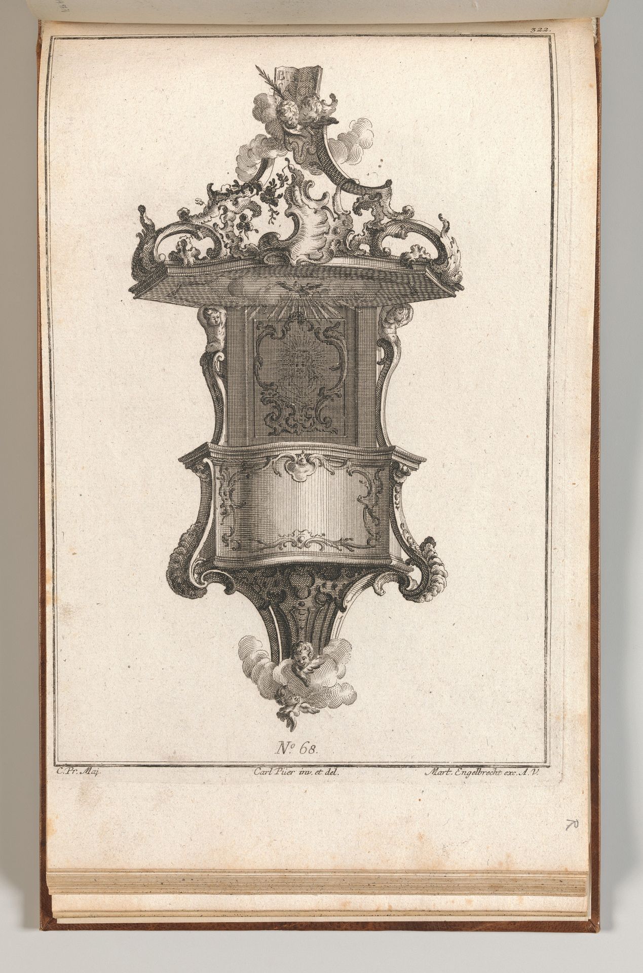 Design for a Pulpit, Plate 1 from an Untitled Series of Pulpit Designs by Carl Pier