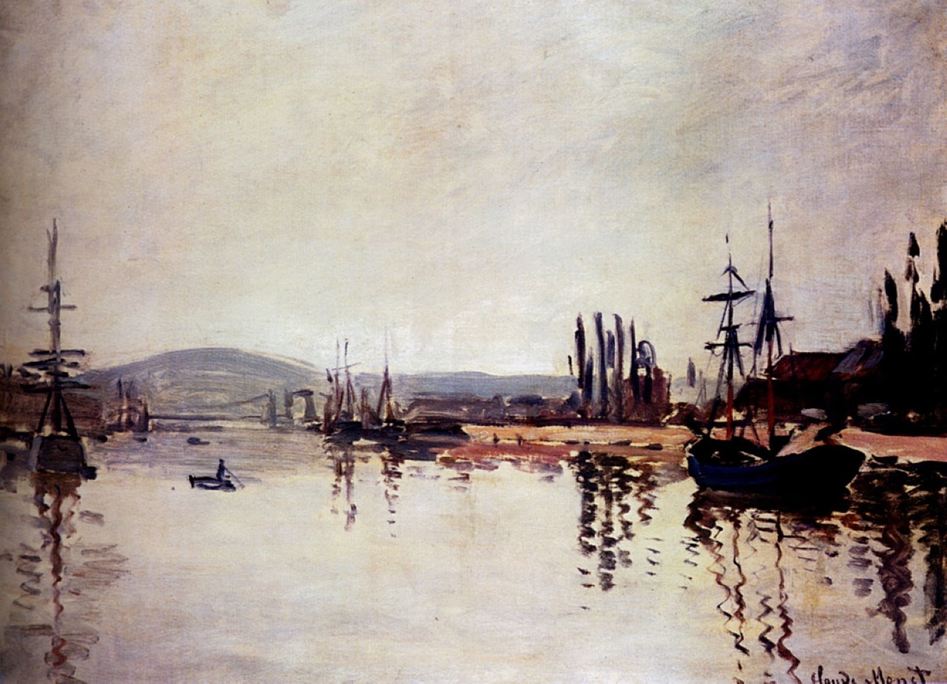 The Seine Below Rouen by Claude Monet