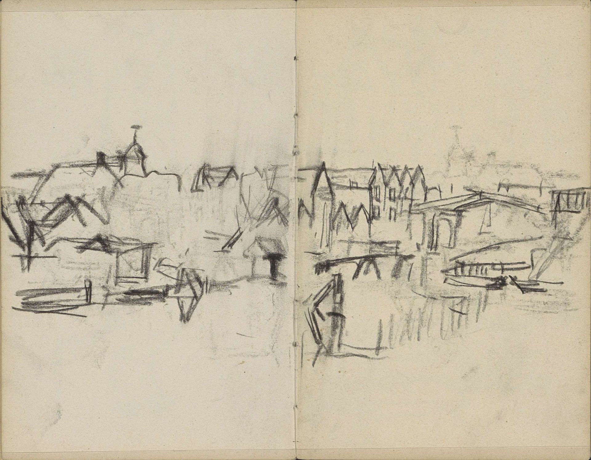 Gezicht op Prinseneiland te Amsterdam by George Hendrik Breitner
