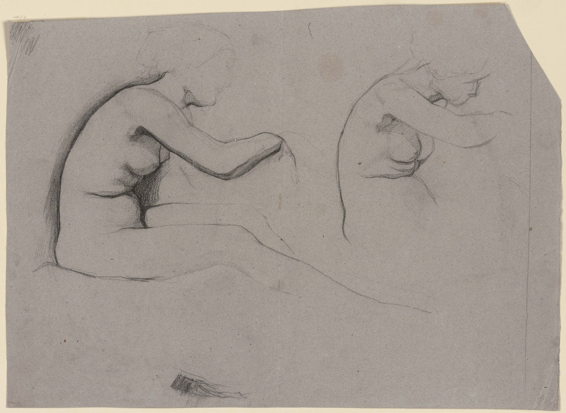 Sitzender Frauenakt nach rechts, aus _Der Mensch, der Schlaf und der Traum_ by Victor Müller