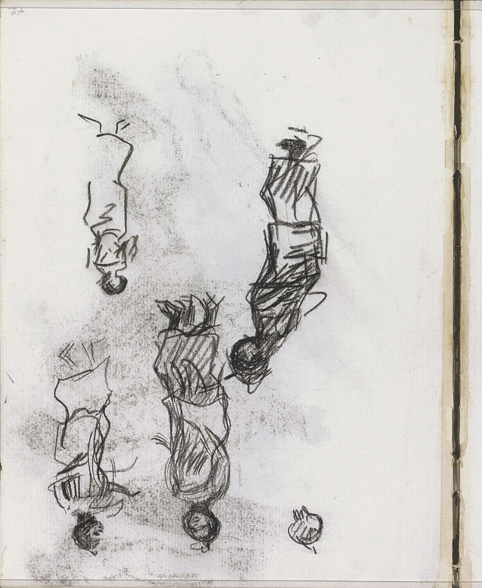 Studieblad met Afrikaanse vrouwen, mogelijk danseressen by Isaac Israels