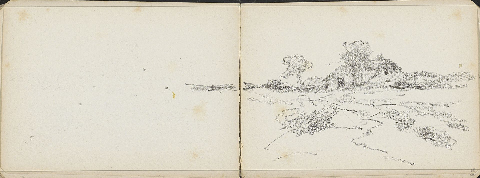 Boerderij in een landschap by Willem Cornelis Rip