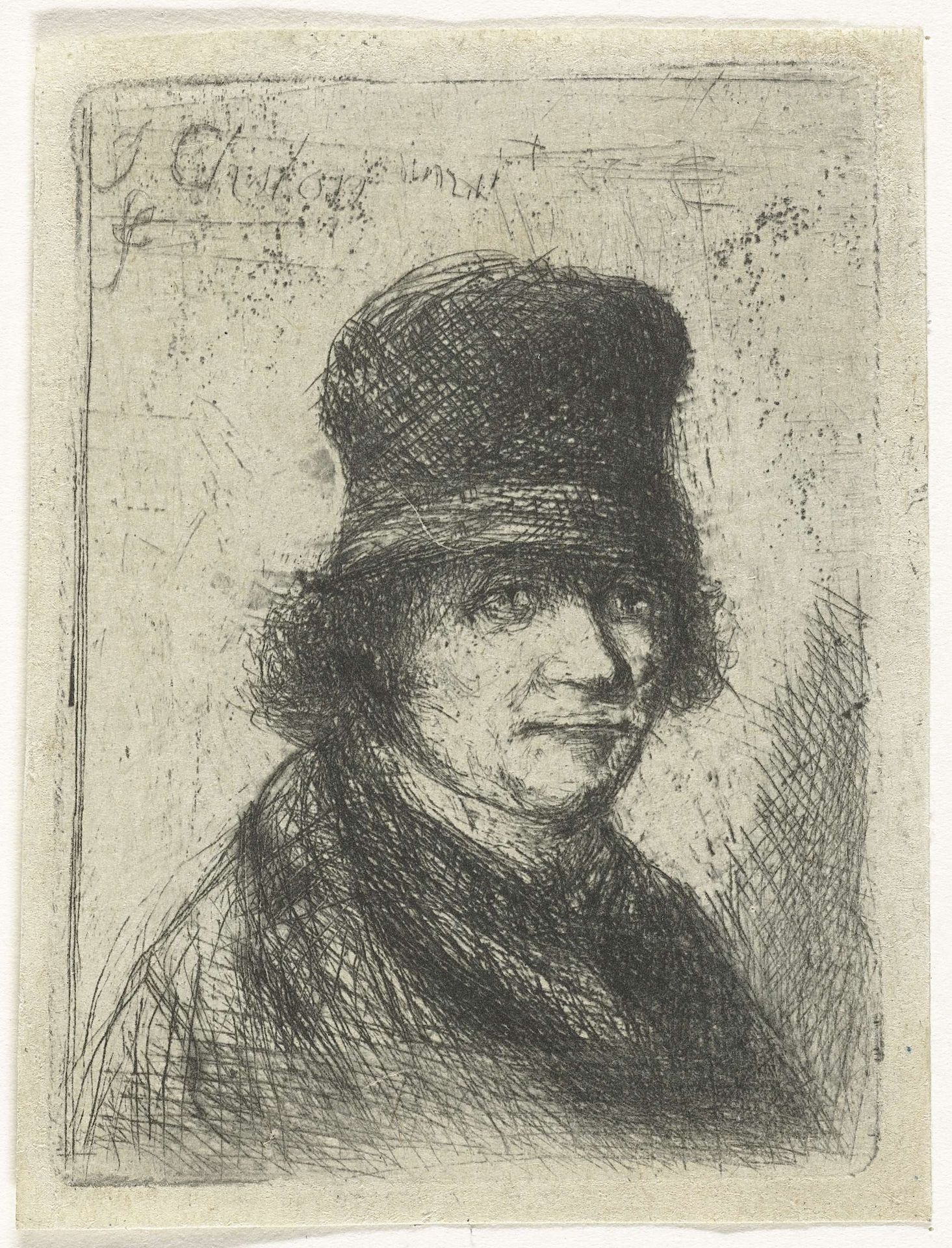 Man met hoge hoed by Jan Chalon