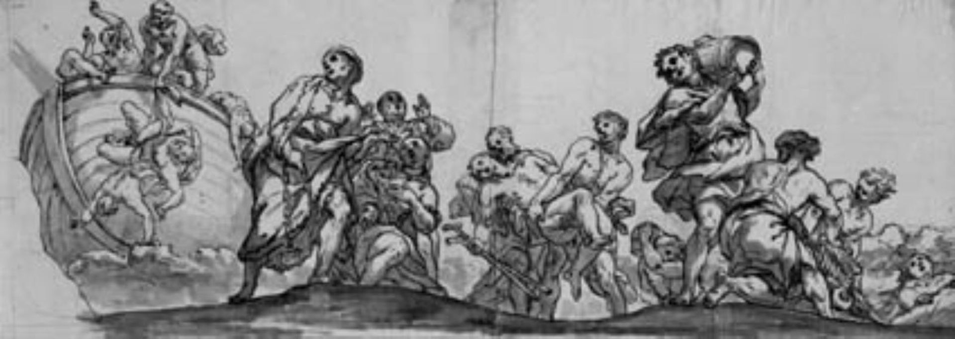 Mutiny, and shipwrecked prisoners on shore by Giuseppe Nicola Nasini