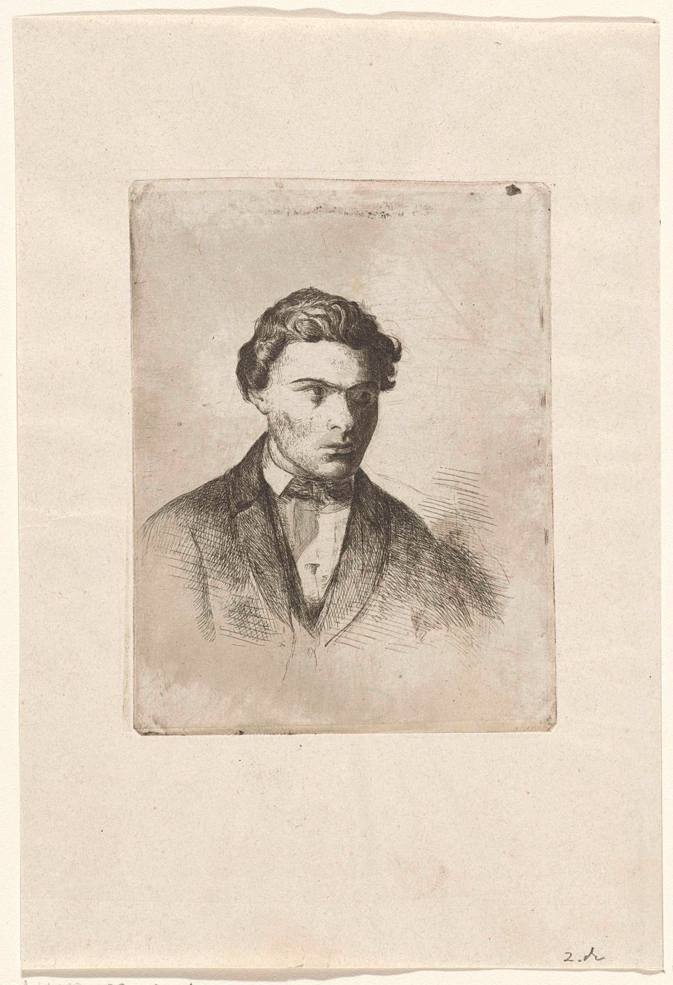 Zelfportret van Frederik Hendrik Weissenbruch by Frederik Hendrik Weissenbruch