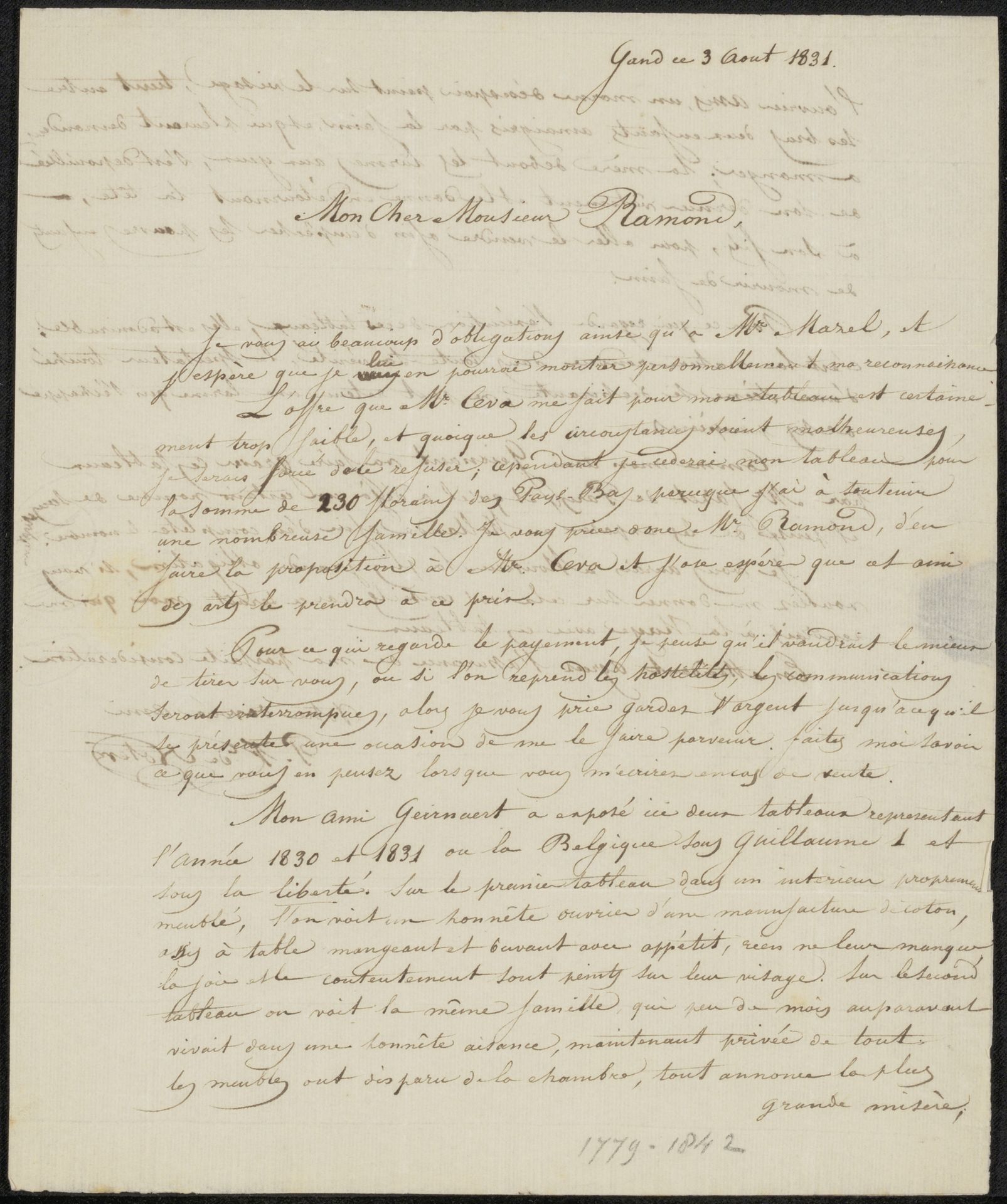 Brief aan onbekend by Pierre François De Noter