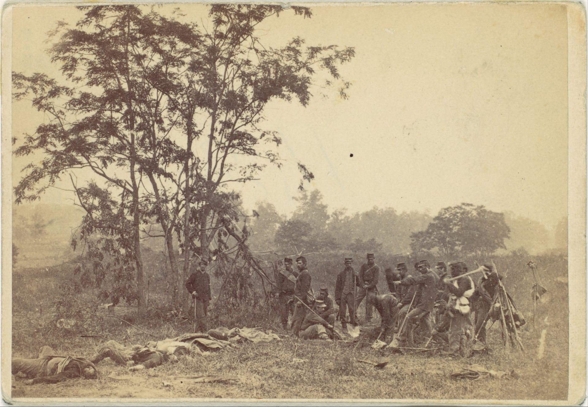 Burying the Dead on the Battlefield of Antietam, September 1862 by Alexander Gardner