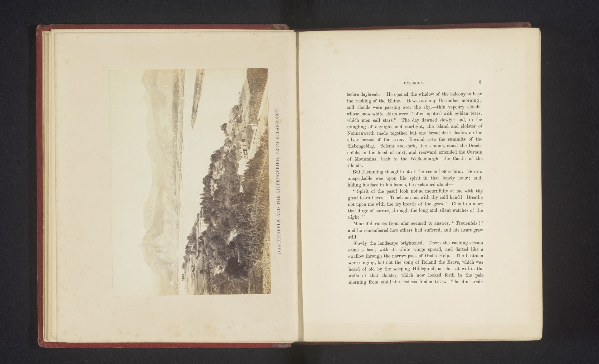 Zevengebergte met de Drachenfels gezien vanaf Rolandseck by Francis Frith