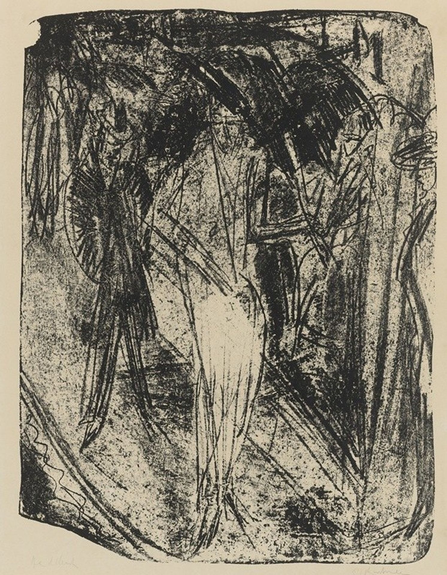 Dame Im Regen by Ernst Ludwig Kirchner