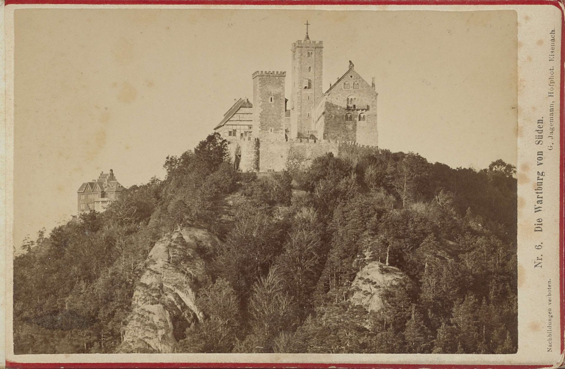 Wartburg in Eisenach, gezien vanuit het zuiden by Georg Jagemann