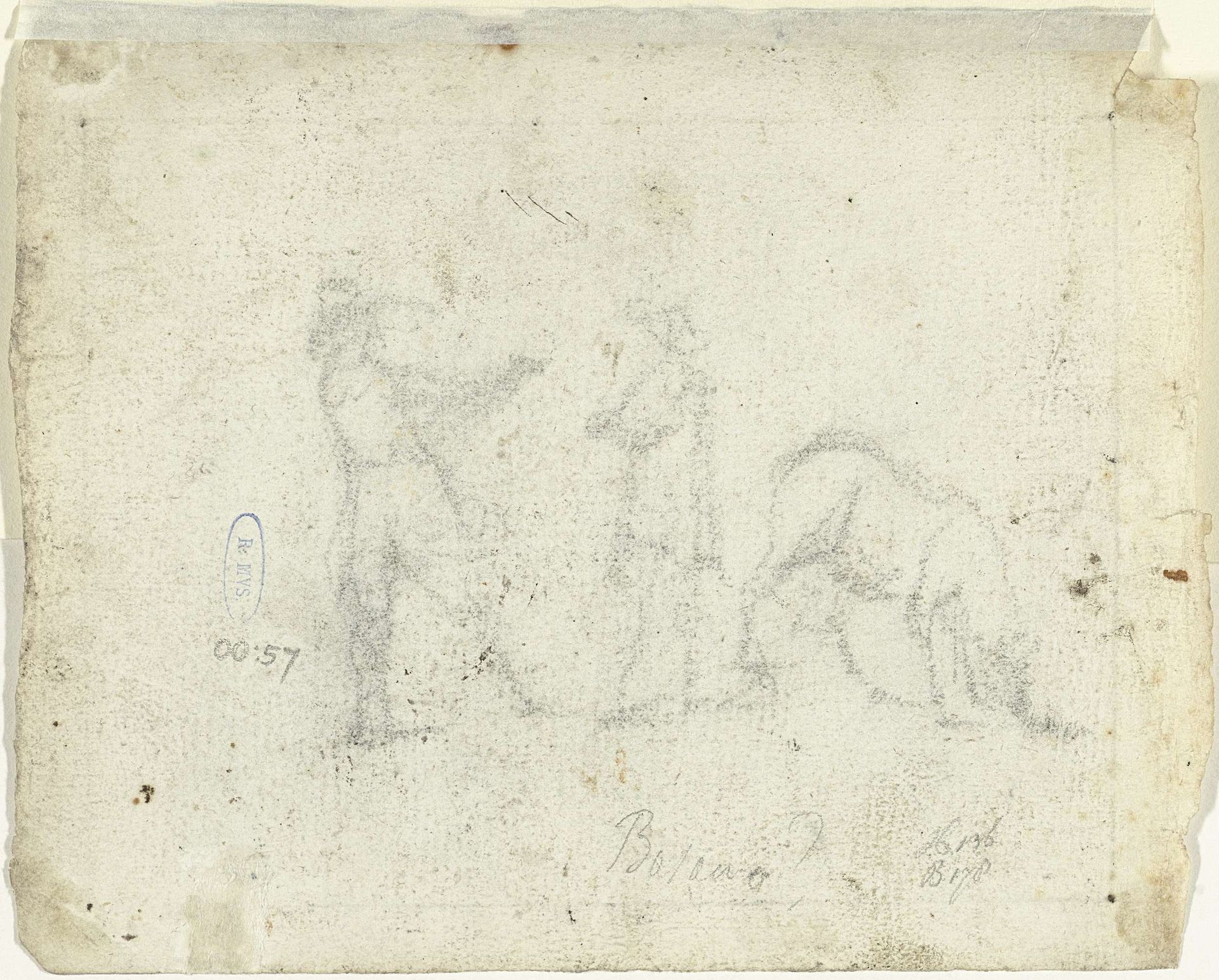 Twee mannen in gesprek nabij een paard by Moses ter Borch