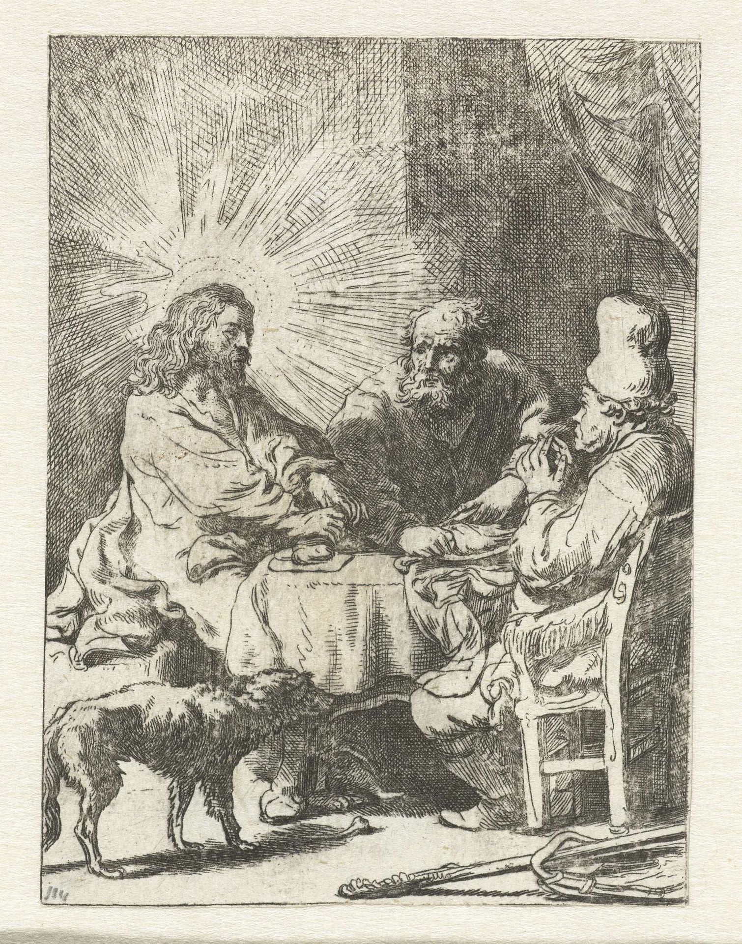 Christus at Emmaus: the smaller plate by Anonymous