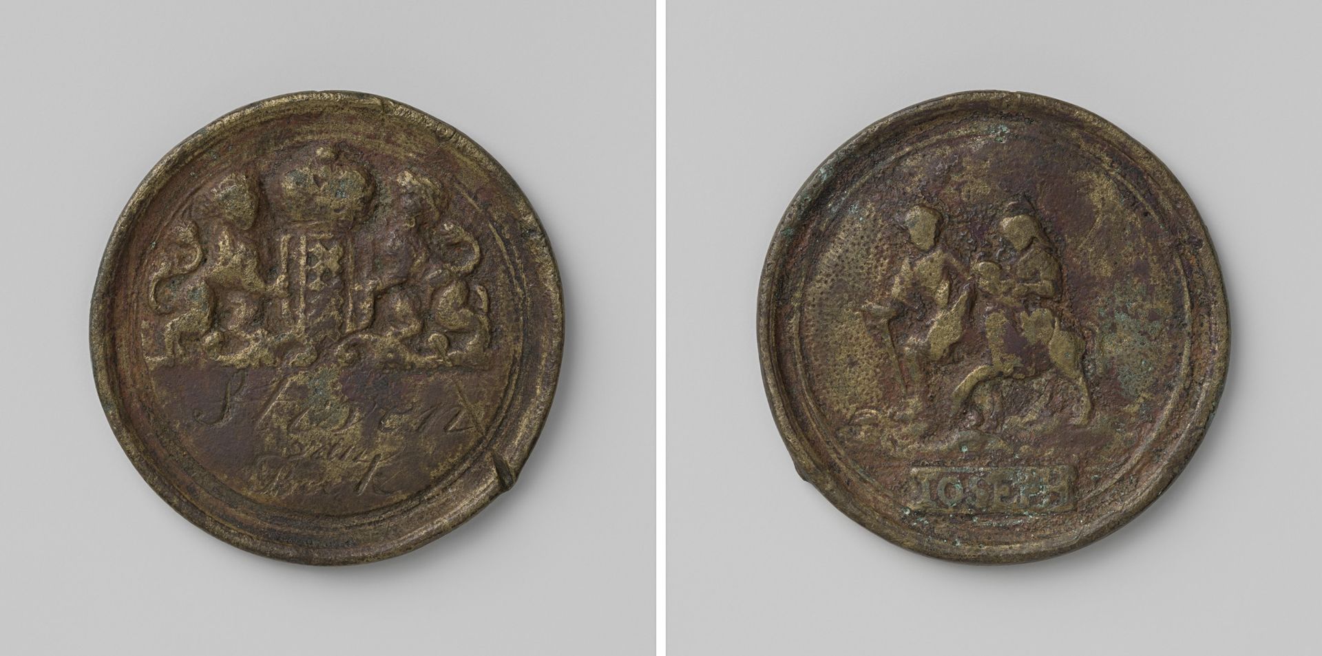 Timmerliedengilde van Amsterdam, gildepenning van Steven van Beek by Anonymous