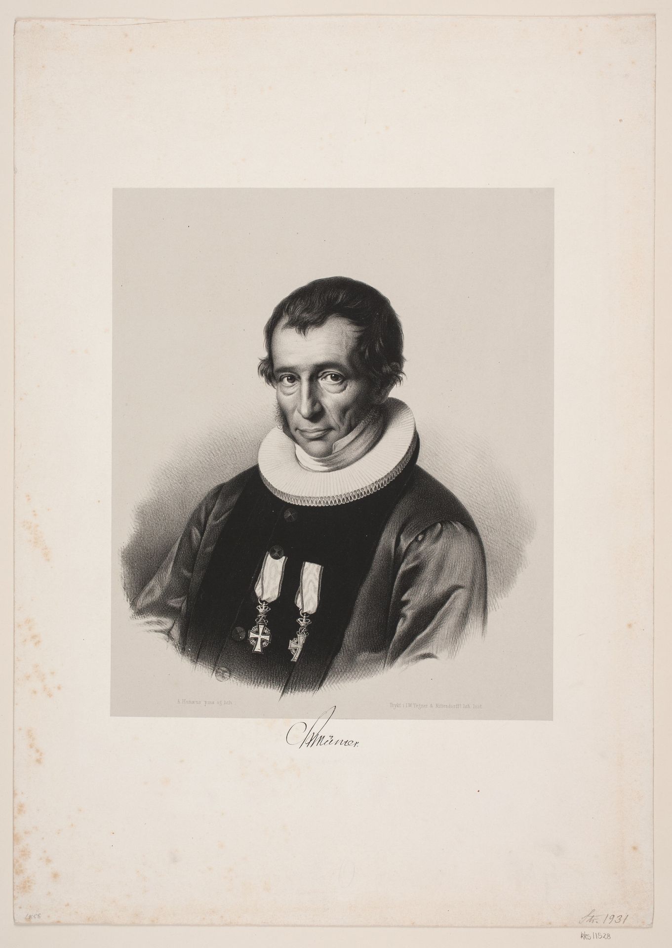 Sognepræst Balthasar Münter by Andreas Herman Hunæus