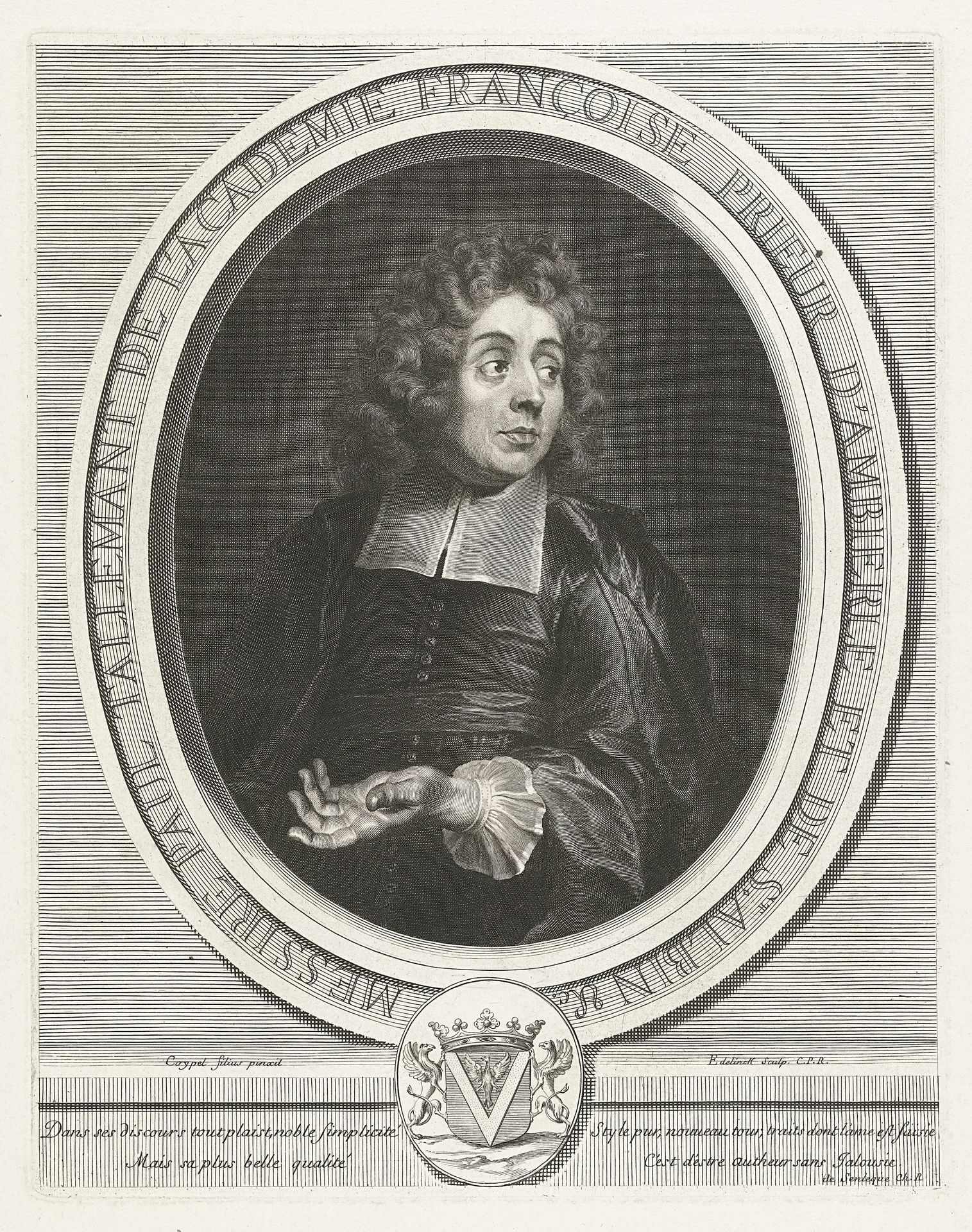 Portret van Paul Tallemant by Gérard Edelinck
