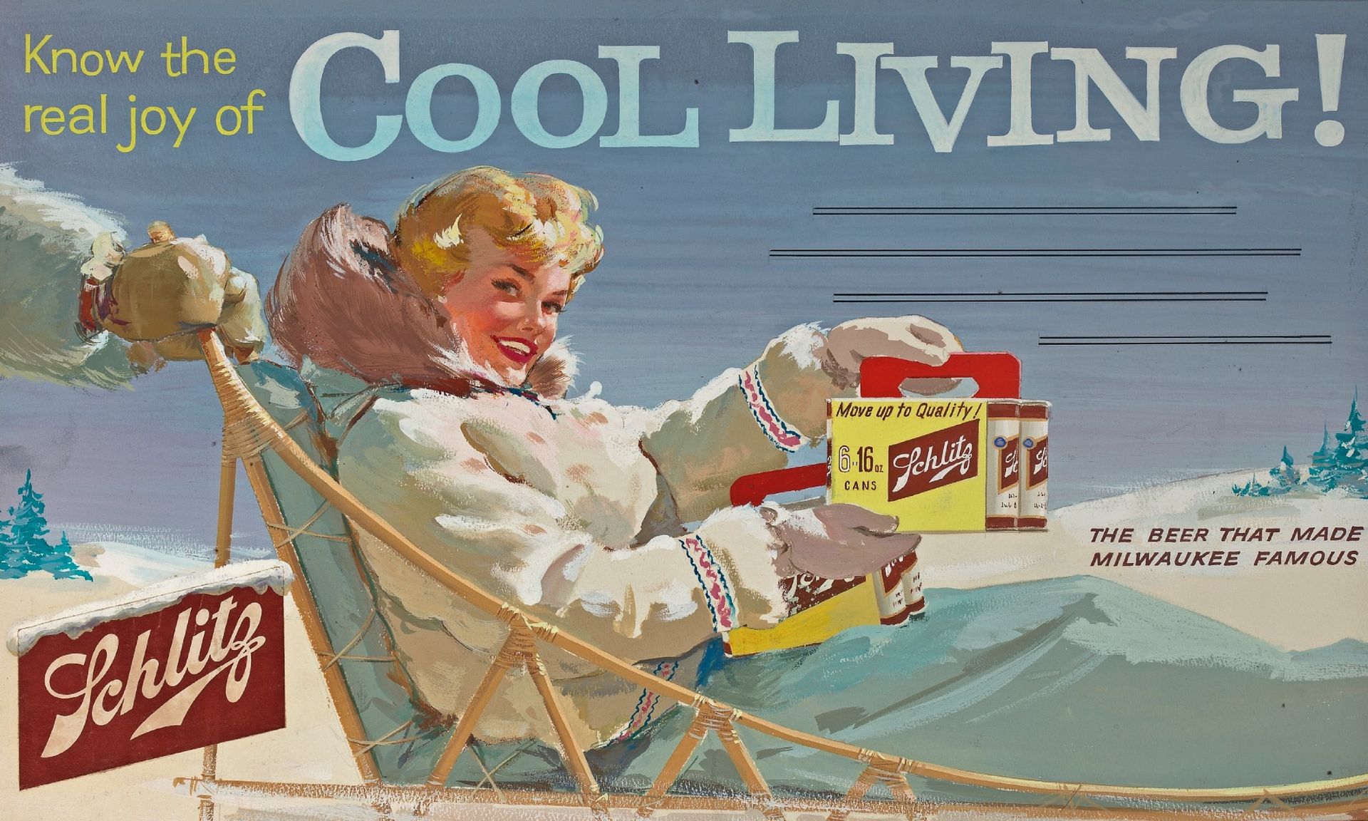 Schlitz beer advertisement by Haddon Hubbard Sundblom
