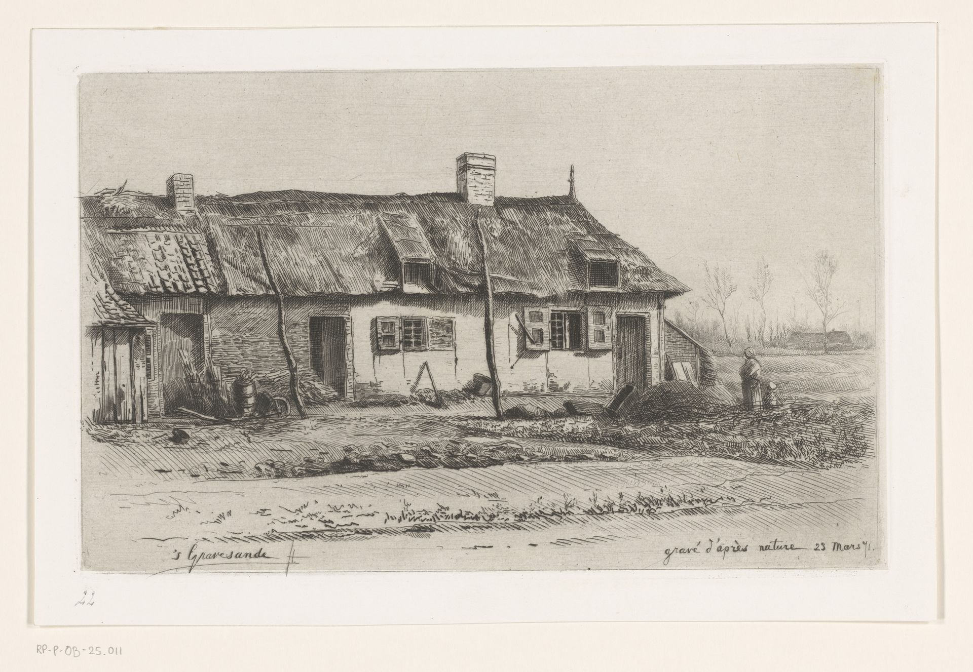 Boerderij in Buggenhout by Carel Nicolaas Storm van 's-Gravesande