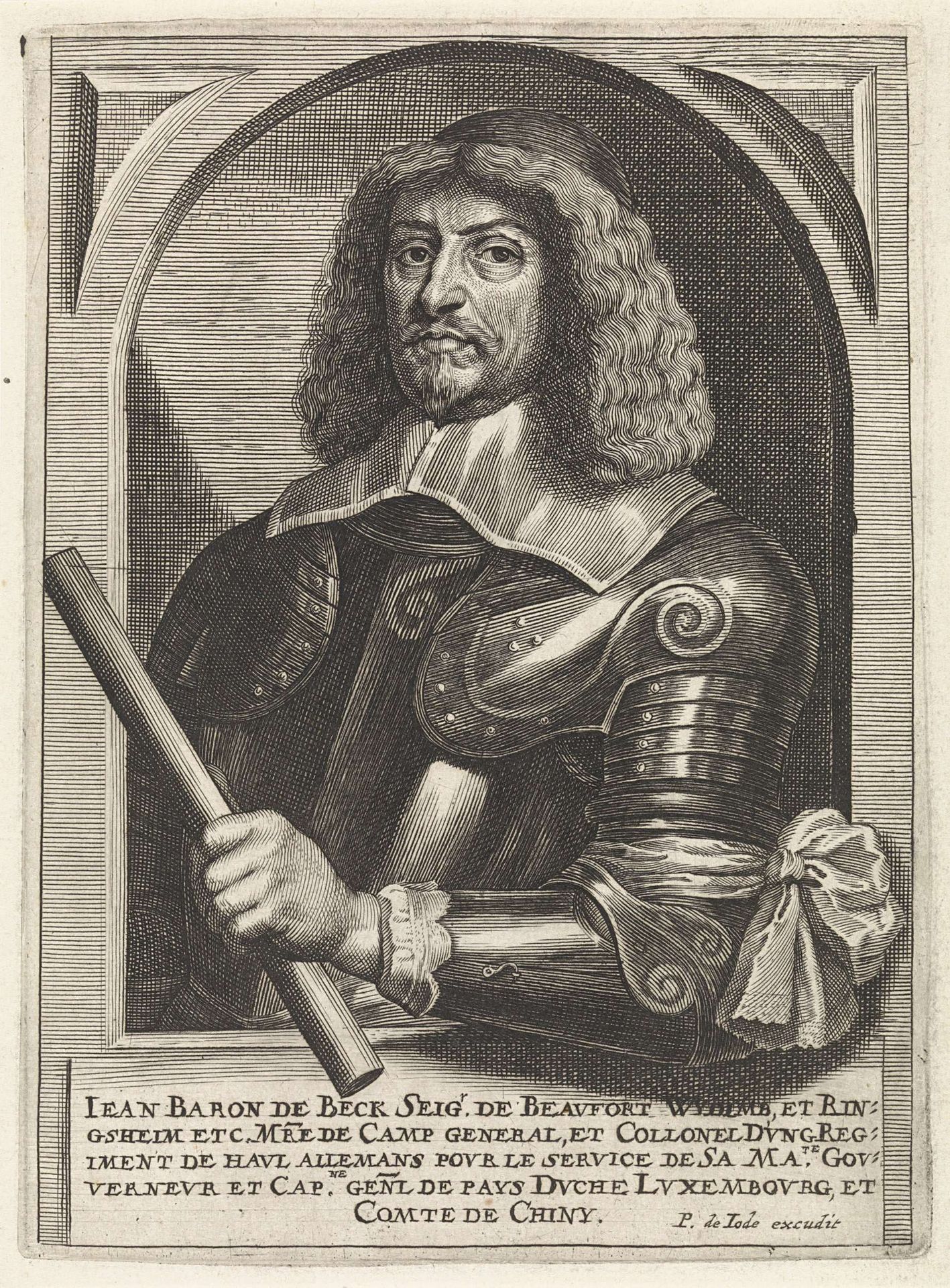 Portret van Jean de Beck by Pieter de (II) Jode