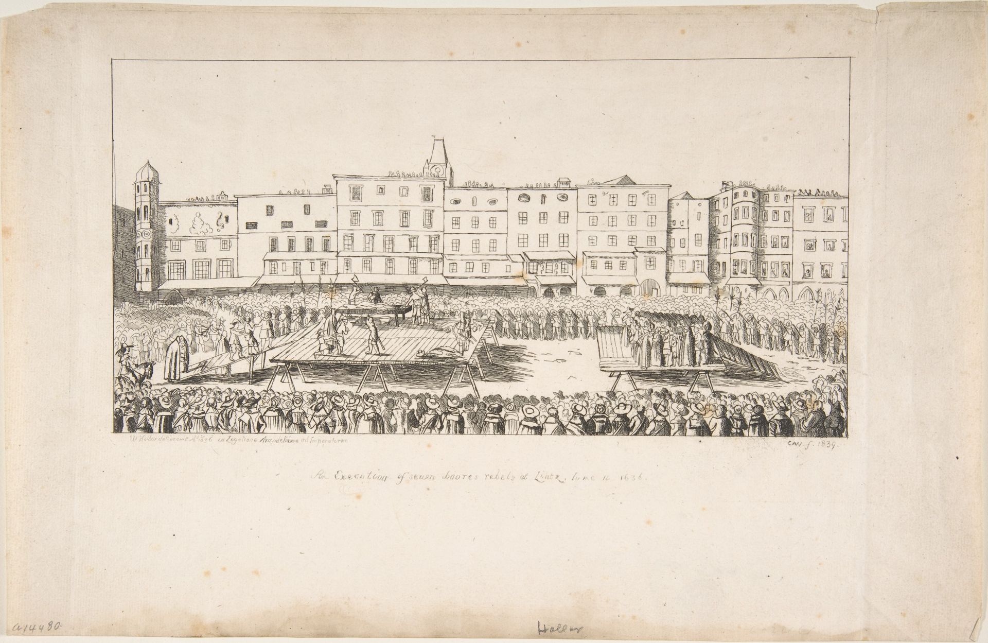 An Execution of Seven Boores Rebels in Lintz, June 16, 1636 by Anonymous