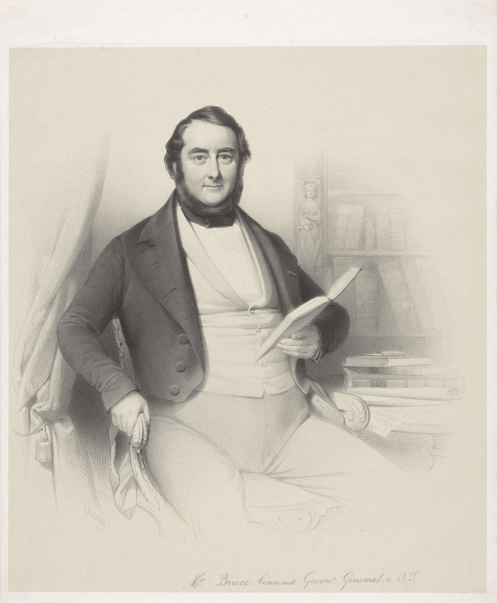 Portret van George Isaäc Bruce by Wilhelmus Cornelis Chimaer van Oudendorp