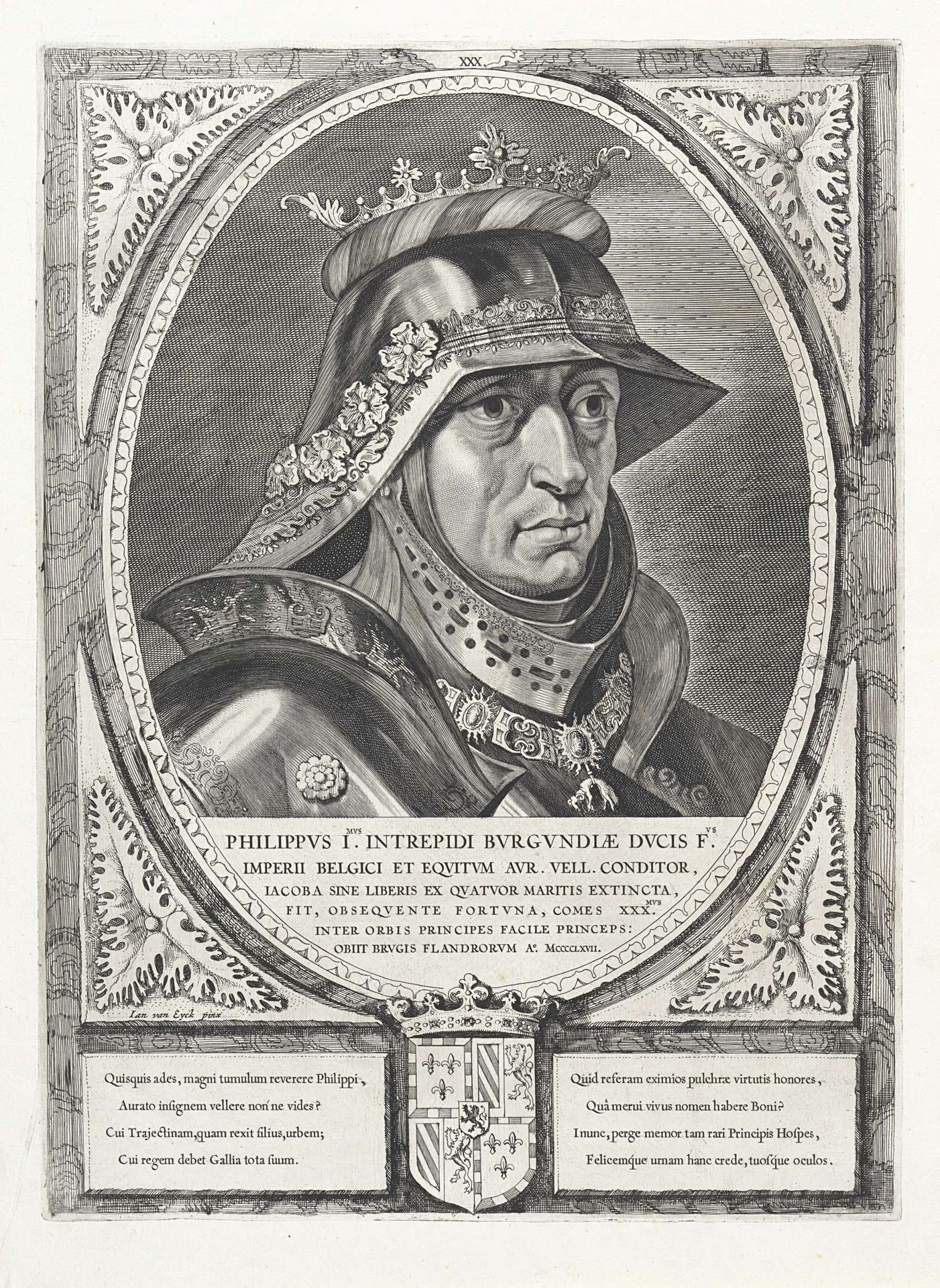 Portret van Filips de Goede, hertog van Bourgondië by Cornelis Visscher