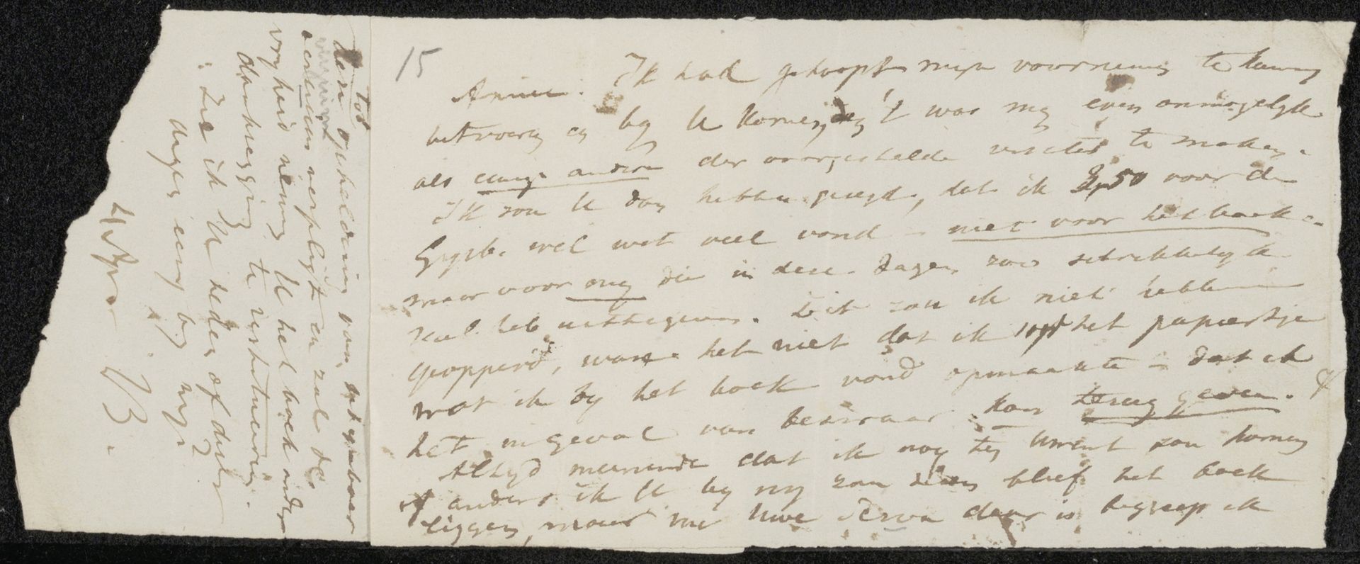Brief aan anoniem by Johannes Bosboom