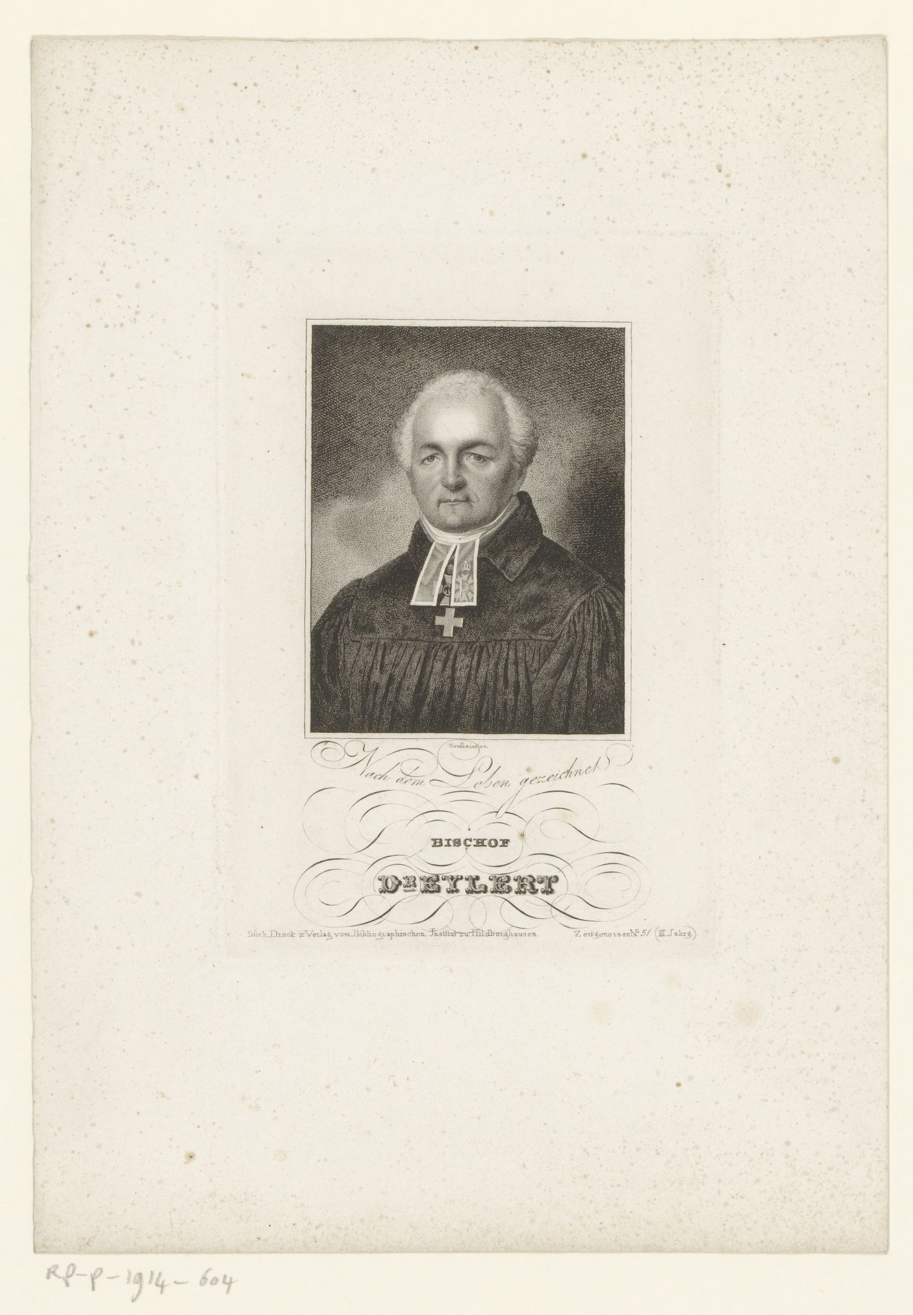 Portret van Rulemann Friedrich Eylert by Johann Georg Nordheim