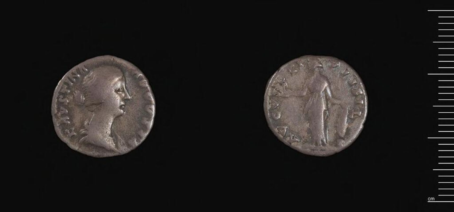 Denarius of Faustina II by Faustina II