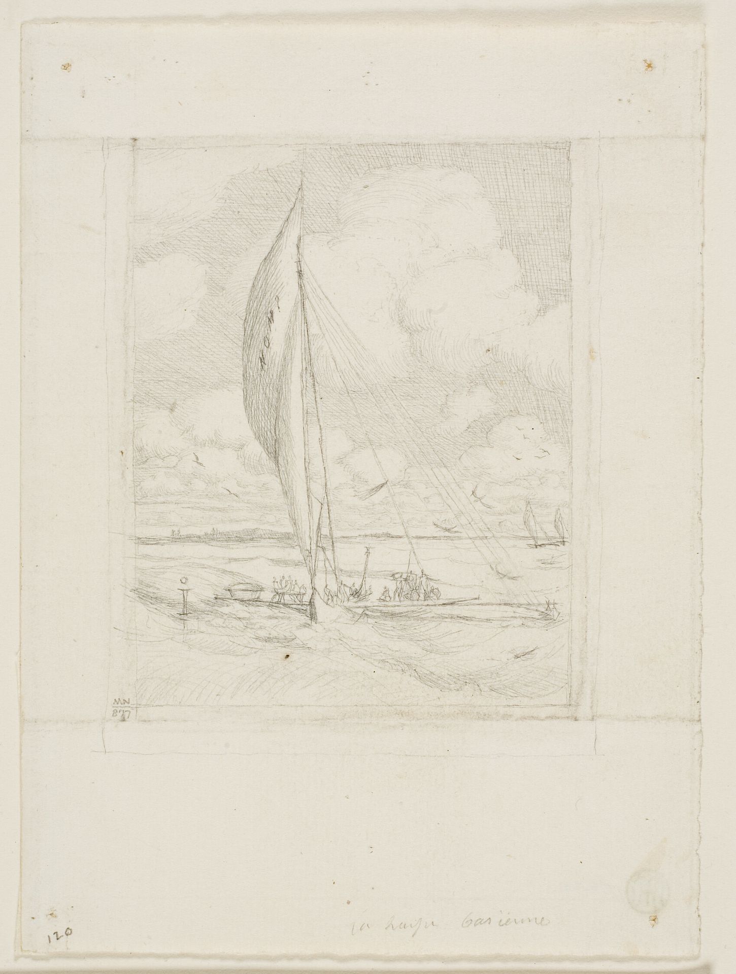Swift-Sailing Proa, Mulgrave Archipelago, Oceania by Charles Meryon