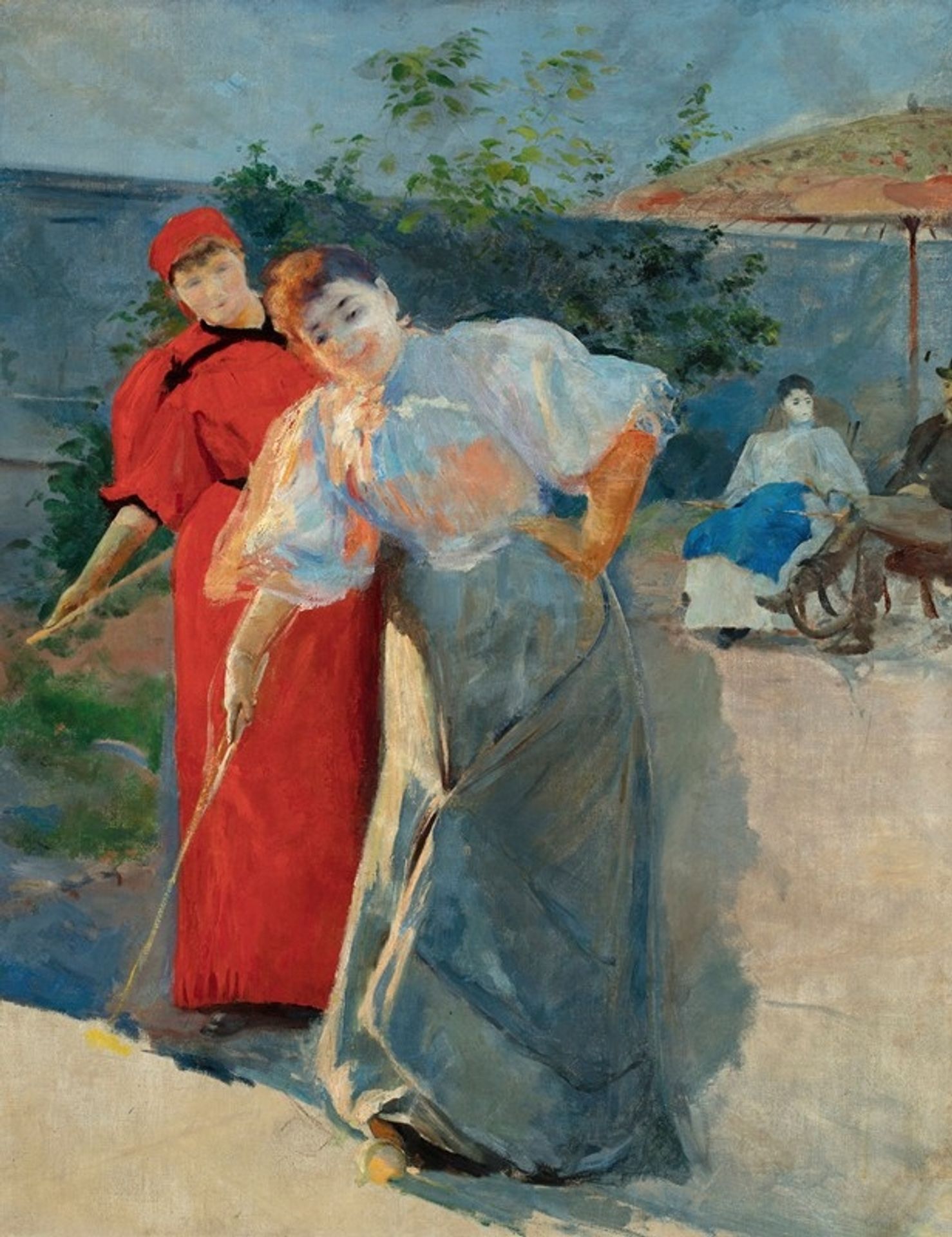 Playing croquet by Leon Wyczółkowski