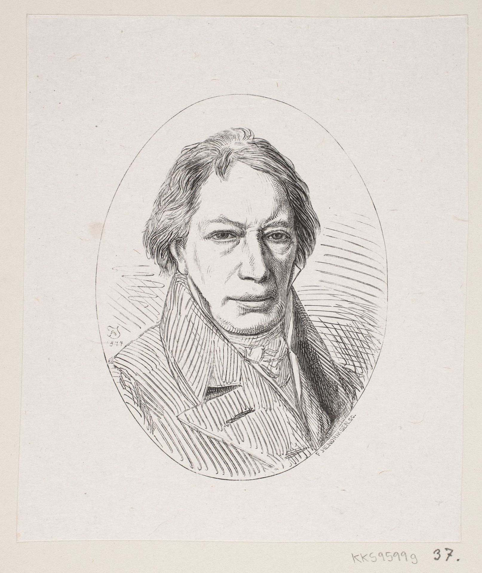 Portræt af en præst by F. Hendriksen