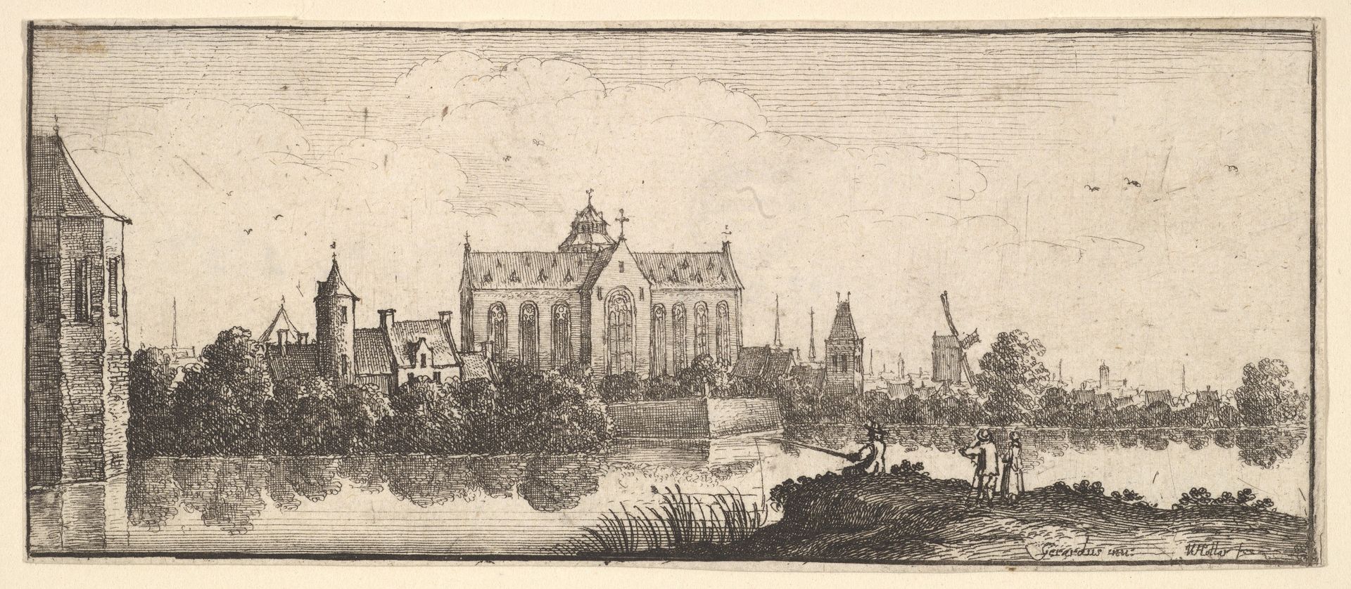 The Church by the Water by Wenceslaus Hollar