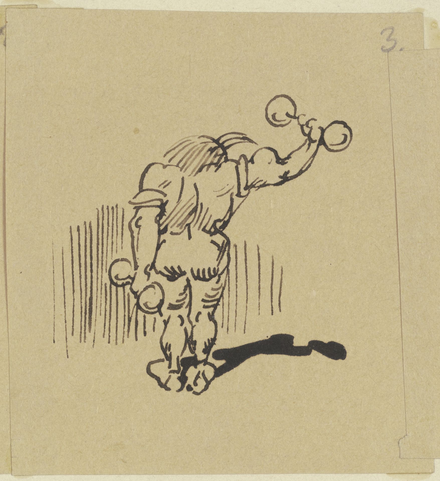 Der Bizeps wird zuerst geübt, _ Er, der dem Arm die Spannkraft gibt by Wilhelm Busch