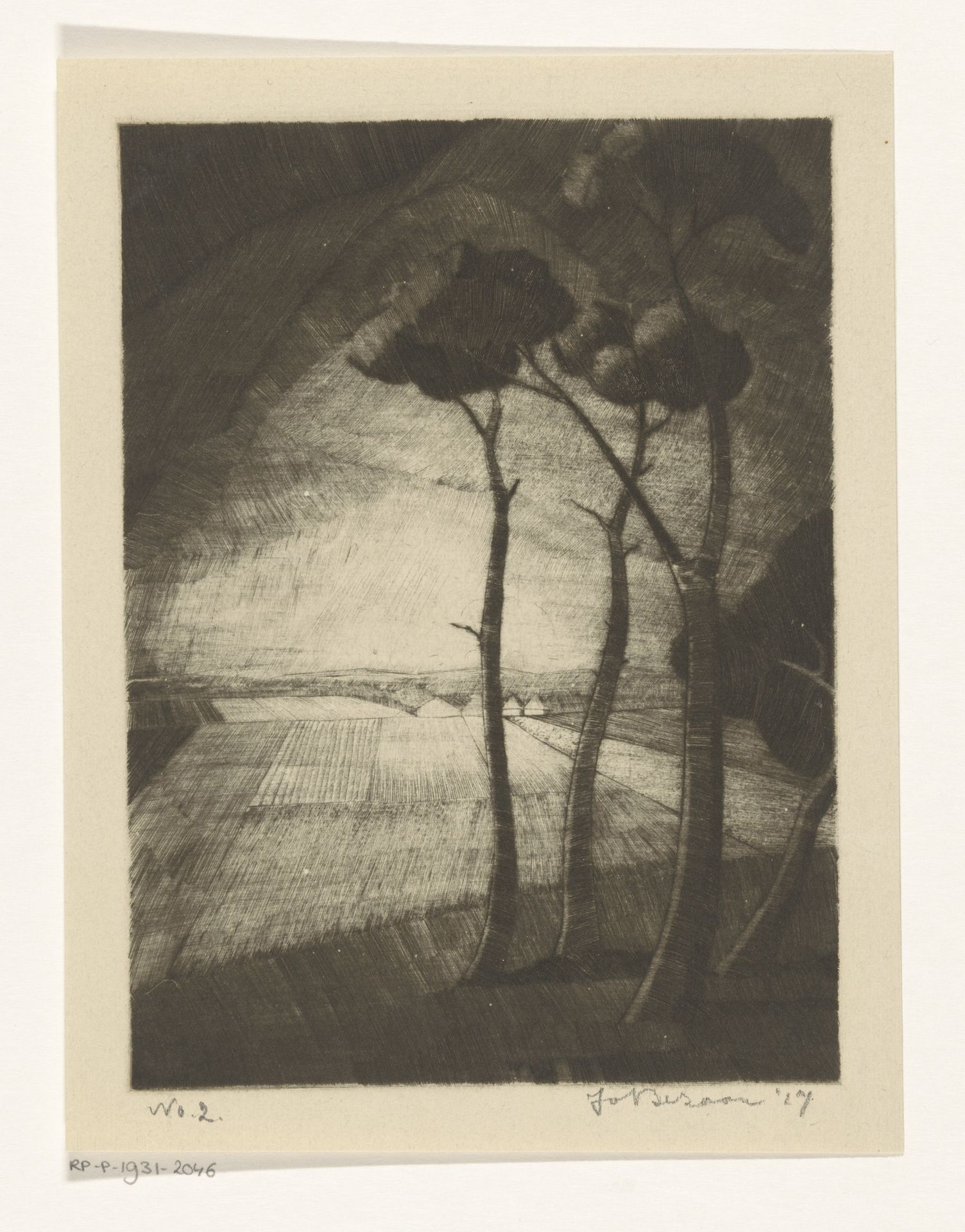 Drie bomen by Jo Bezaan