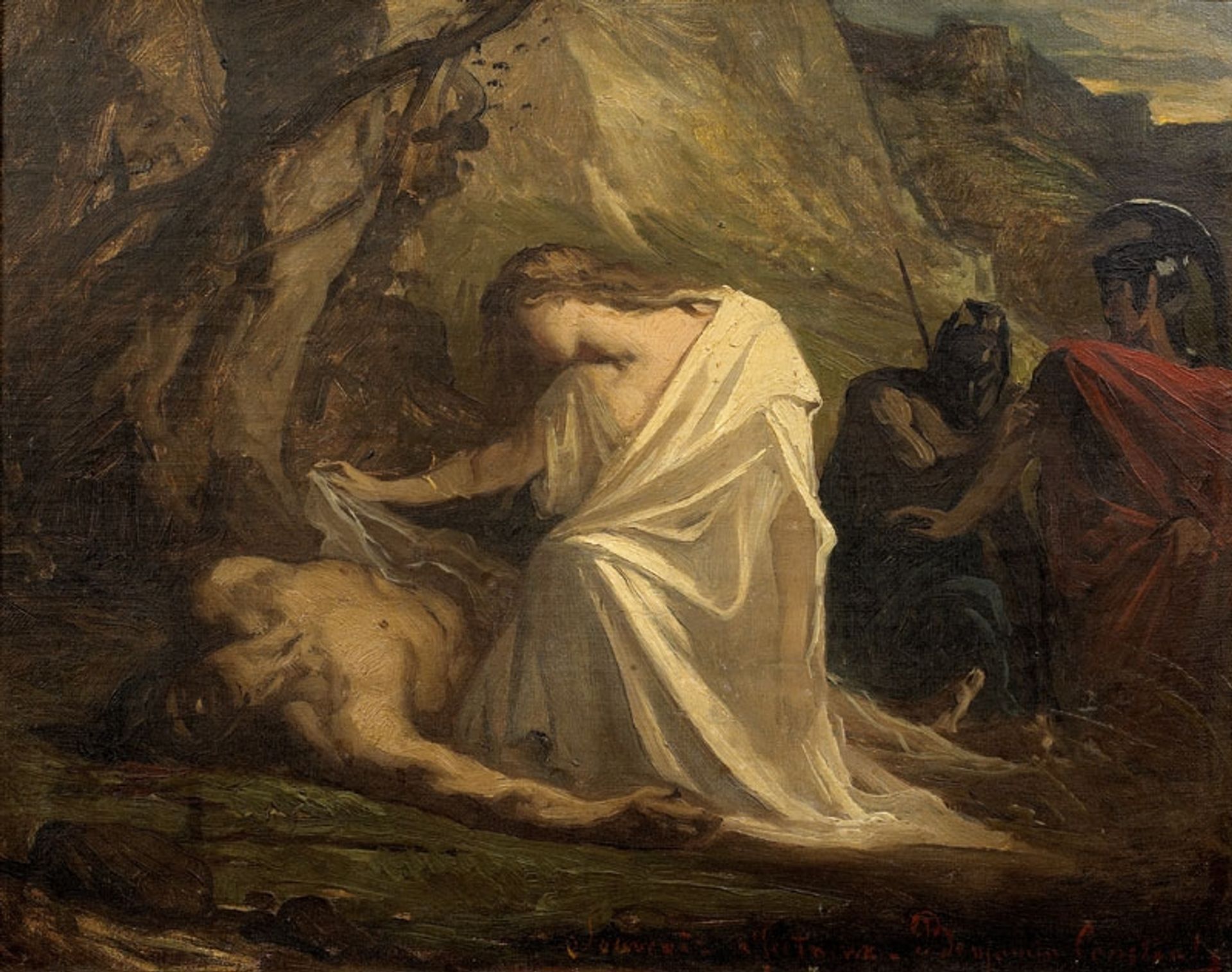 Antigone Au Chevet De Polynice by Jean-Joseph-Benjamin Constant